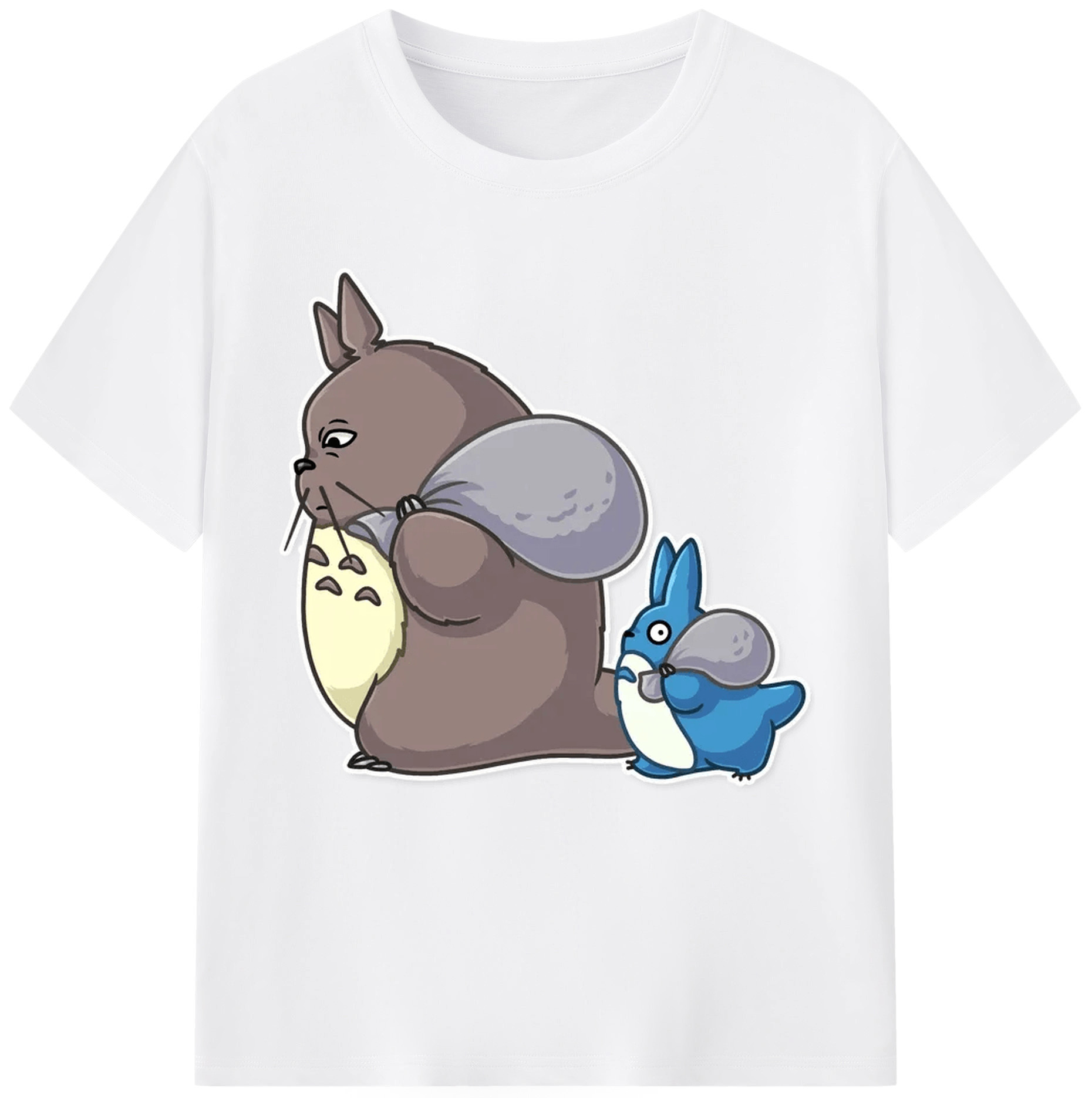（画像用） となりのトトロ 草壁メイ 草壁サツキ My Neighbor Totoro Satsuki Kusakabe Mei Kusakabe 綿100％半袖Tシャツ（フロントプリント）