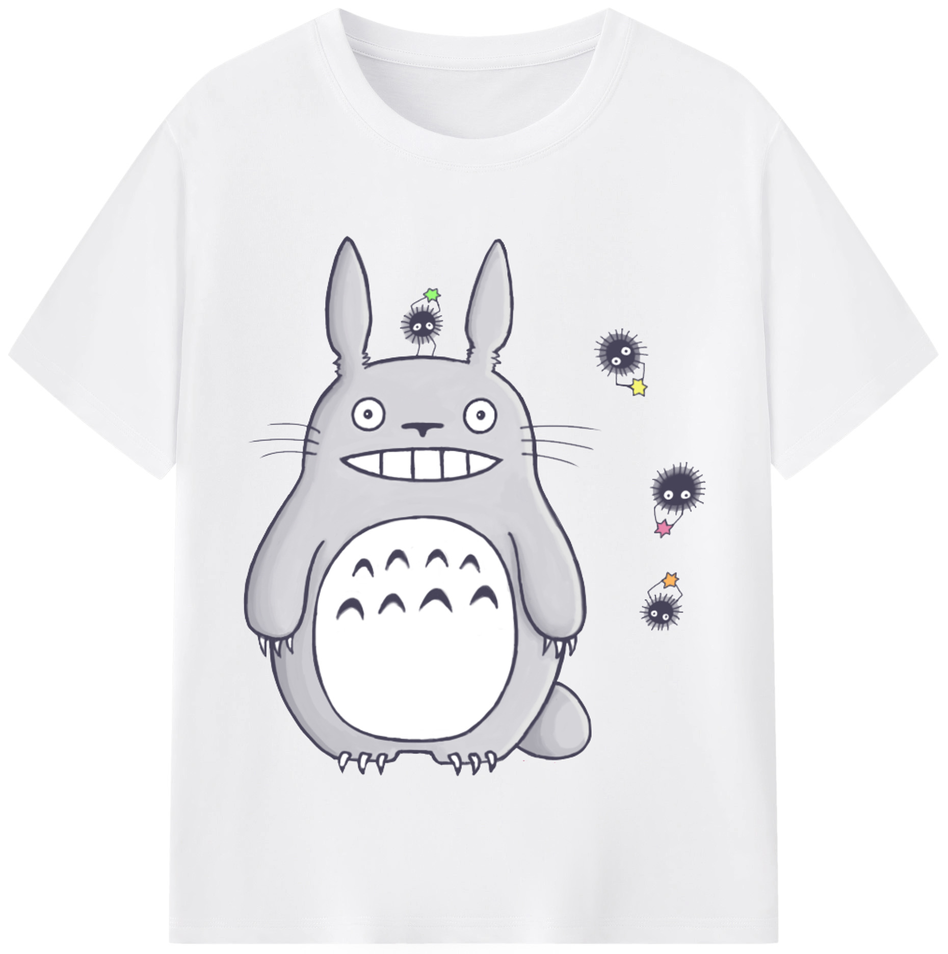 （画像用） となりのトトロ 草壁メイ 草壁サツキ My Neighbor Totoro Satsuki Kusakabe Mei Kusakabe 綿100％半袖Tシャツ（フロントプリント）