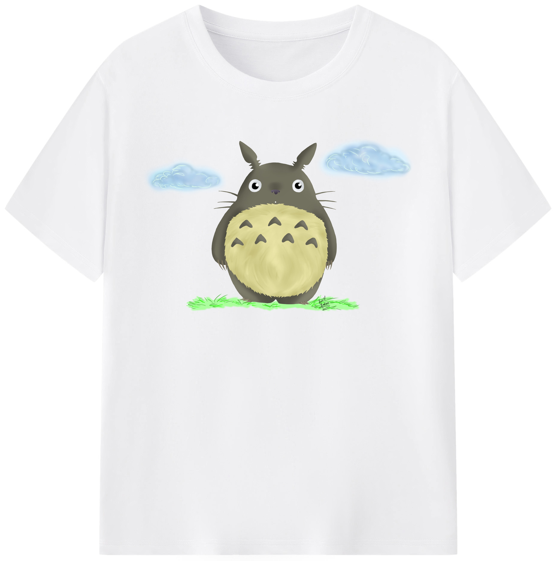 （画像用） となりのトトロ 草壁メイ 草壁サツキ My Neighbor Totoro Satsuki Kusakabe Mei Kusakabe 綿100％半袖Tシャツ（フロントプリント）
