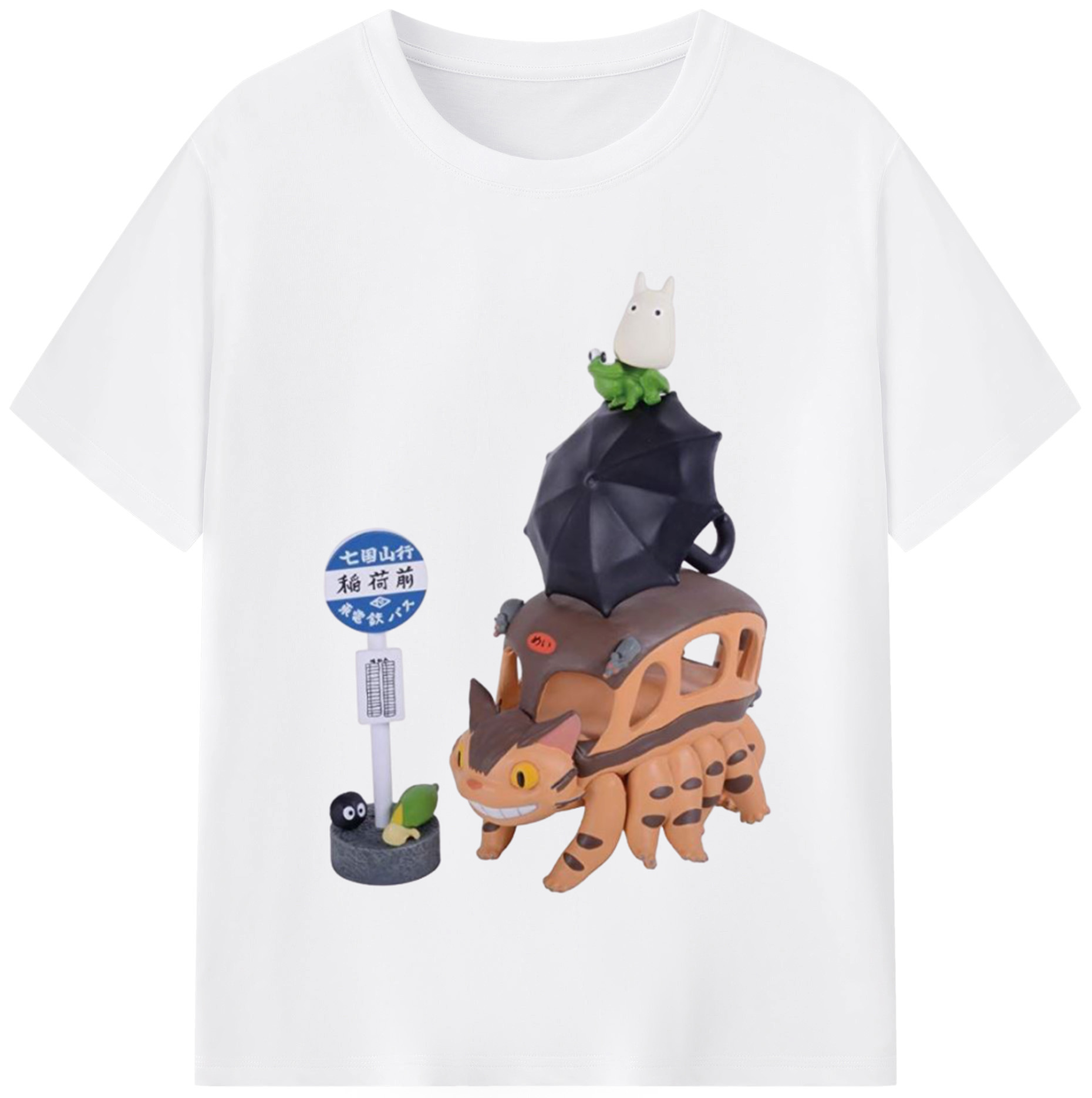 （画像用） となりのトトロ 草壁メイ 草壁サツキ My Neighbor Totoro Satsuki Kusakabe Mei Kusakabe 綿100％半袖Tシャツ（フロントプリント）