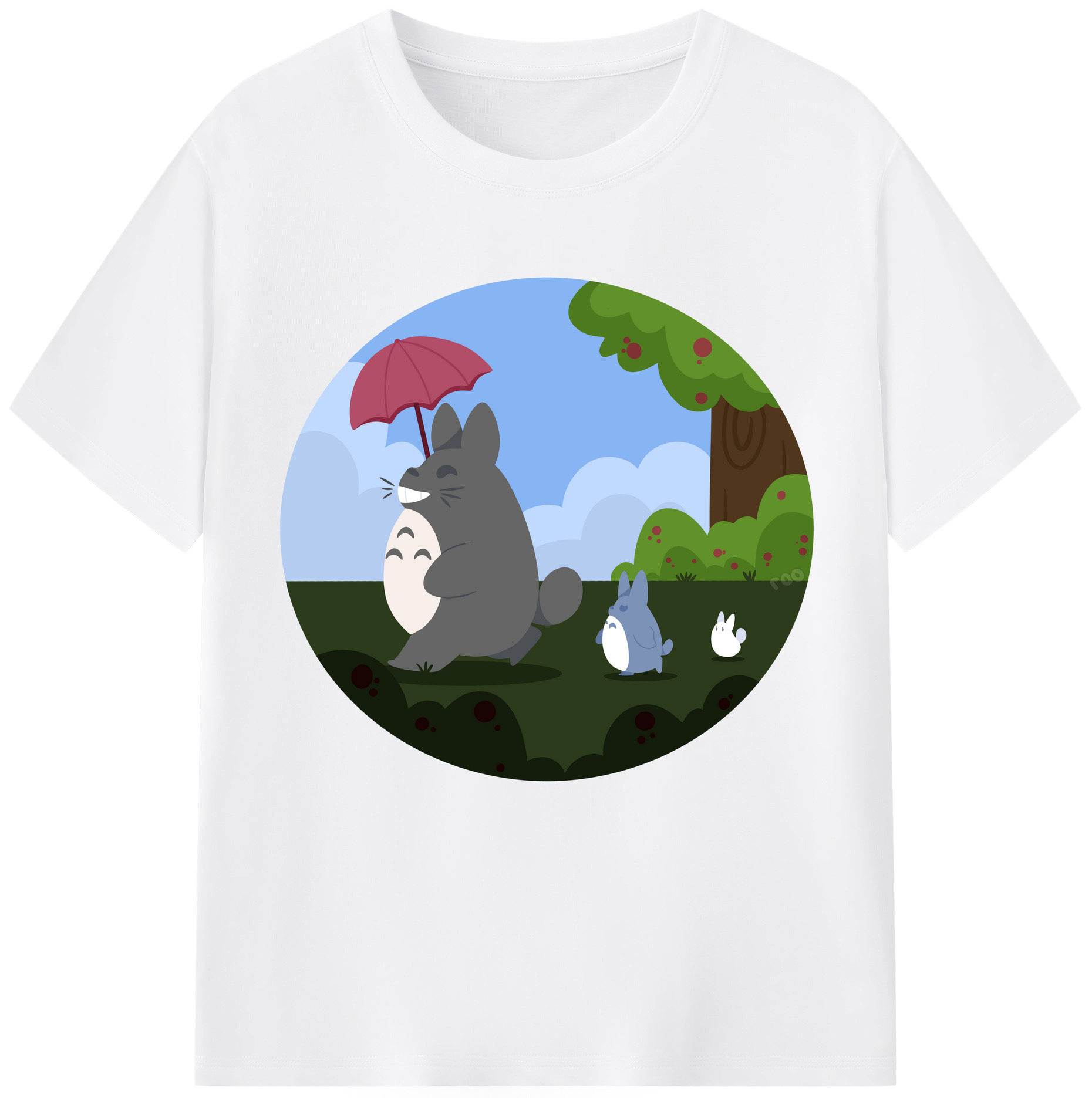 （画像用） となりのトトロ 草壁メイ 草壁サツキ My Neighbor Totoro Satsuki Kusakabe Mei Kusakabe 綿100％半袖Tシャツ（フロントプリント）