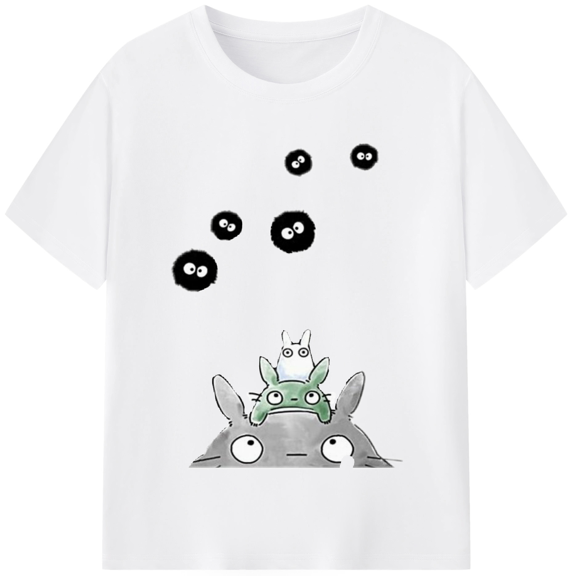 （画像用） となりのトトロ 草壁メイ 草壁サツキ My Neighbor Totoro Satsuki Kusakabe Mei Kusakabe 綿100％半袖Tシャツ（フロントプリント）