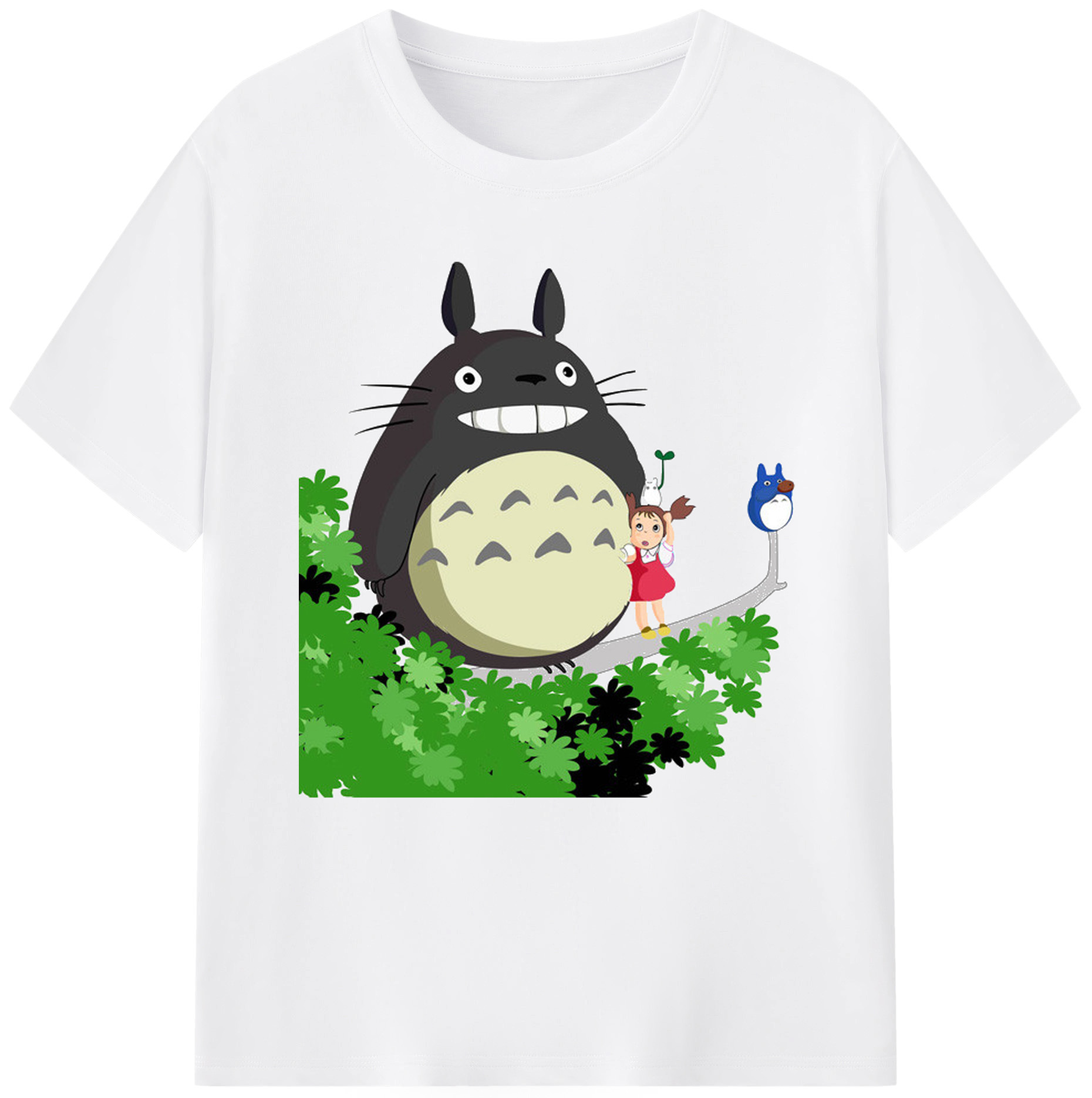 （画像用） となりのトトロ 草壁メイ 草壁サツキ My Neighbor Totoro Satsuki Kusakabe Mei Kusakabe 綿100％半袖Tシャツ（フロントプリント）