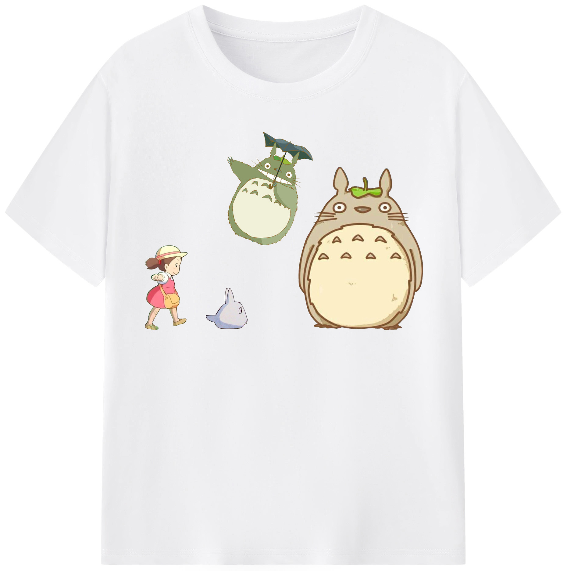 （画像用） となりのトトロ 草壁メイ 草壁サツキ My Neighbor Totoro Satsuki Kusakabe Mei Kusakabe 綿100％半袖Tシャツ（フロントプリント）