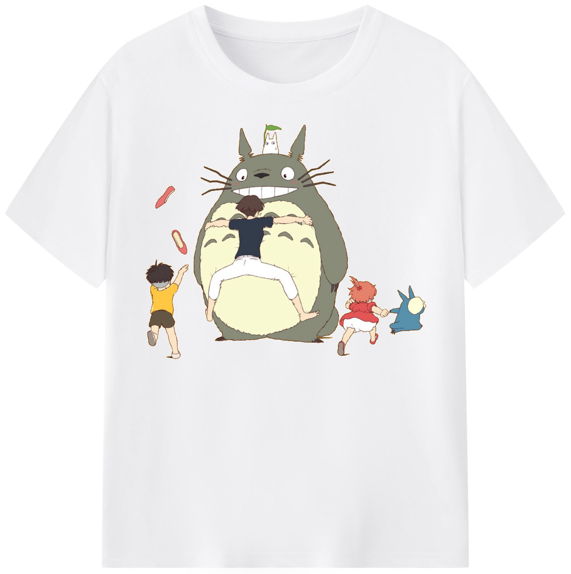 （画像用） となりのトトロ 草壁メイ 草壁サツキ My Neighbor Totoro Satsuki Kusakabe Mei Kusakabe 綿100％半袖Tシャツ（フロントプリント）