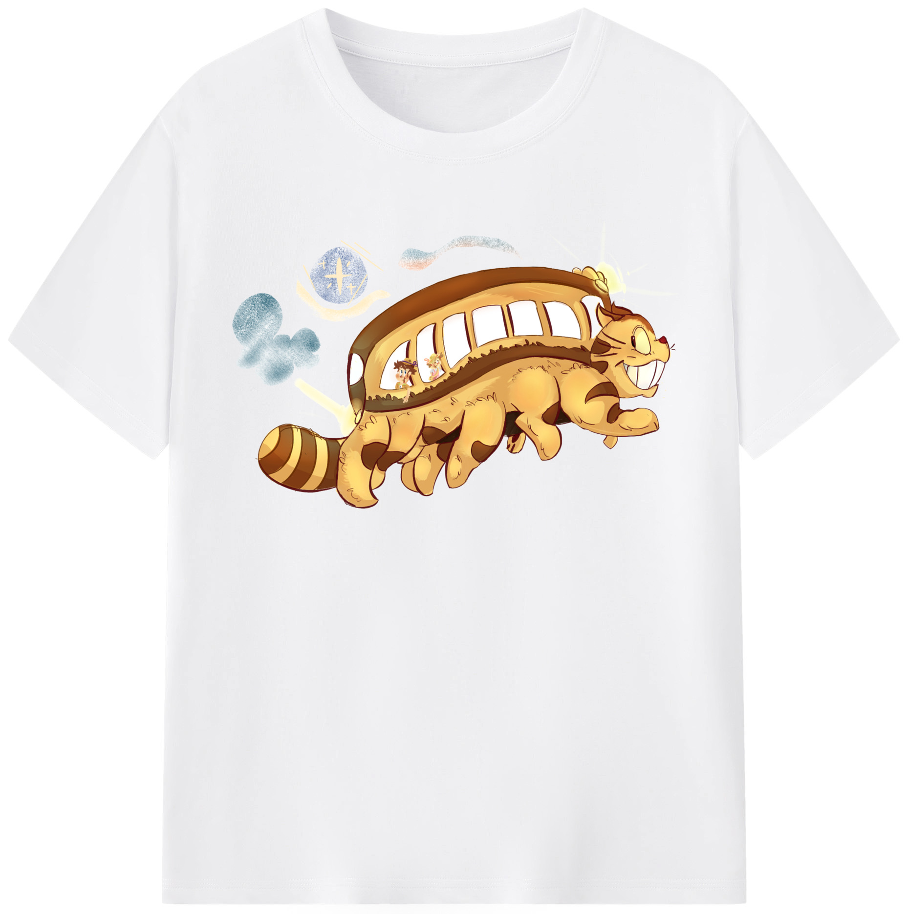 （画像用） となりのトトロ 草壁メイ 草壁サツキ My Neighbor Totoro Satsuki Kusakabe Mei Kusakabe 綿100％半袖Tシャツ（フロントプリント）