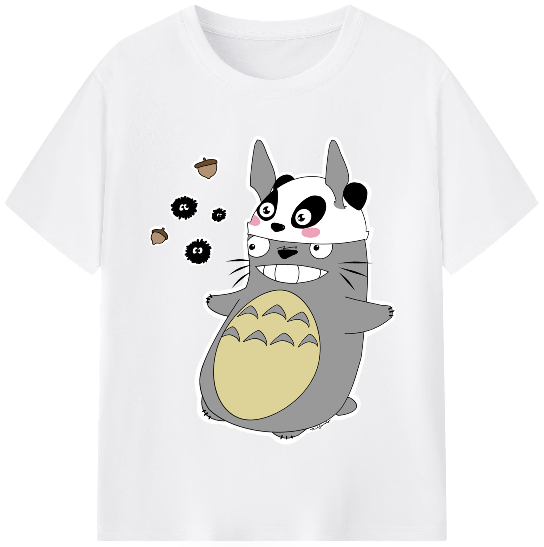 （画像用） となりのトトロ 草壁メイ 草壁サツキ My Neighbor Totoro Satsuki Kusakabe Mei Kusakabe 綿100％半袖Tシャツ（フロントプリント）