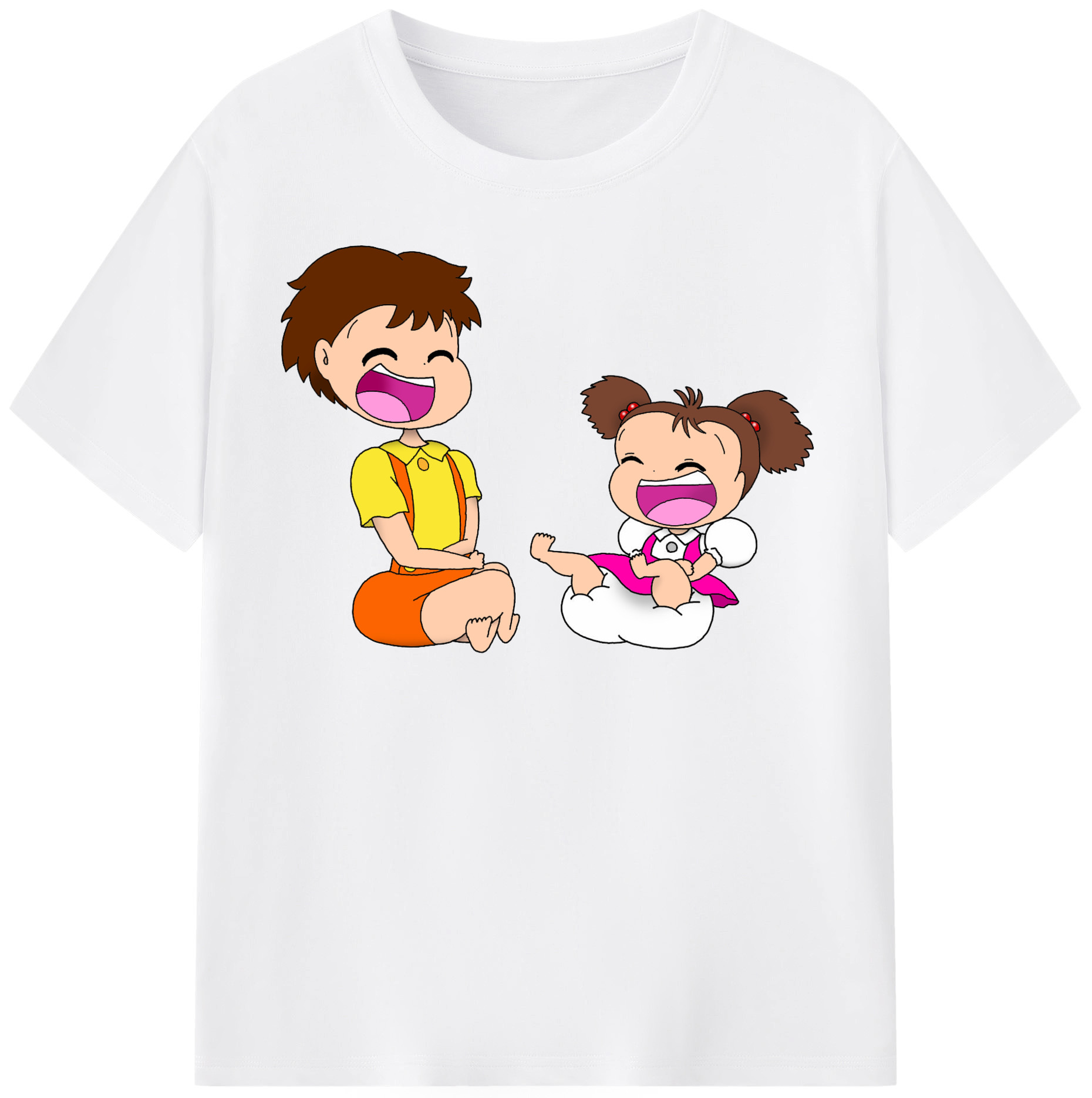 （画像用） となりのトトロ 草壁メイ 草壁サツキ My Neighbor Totoro Satsuki Kusakabe Mei Kusakabe 綿100％半袖Tシャツ（フロントプリント）