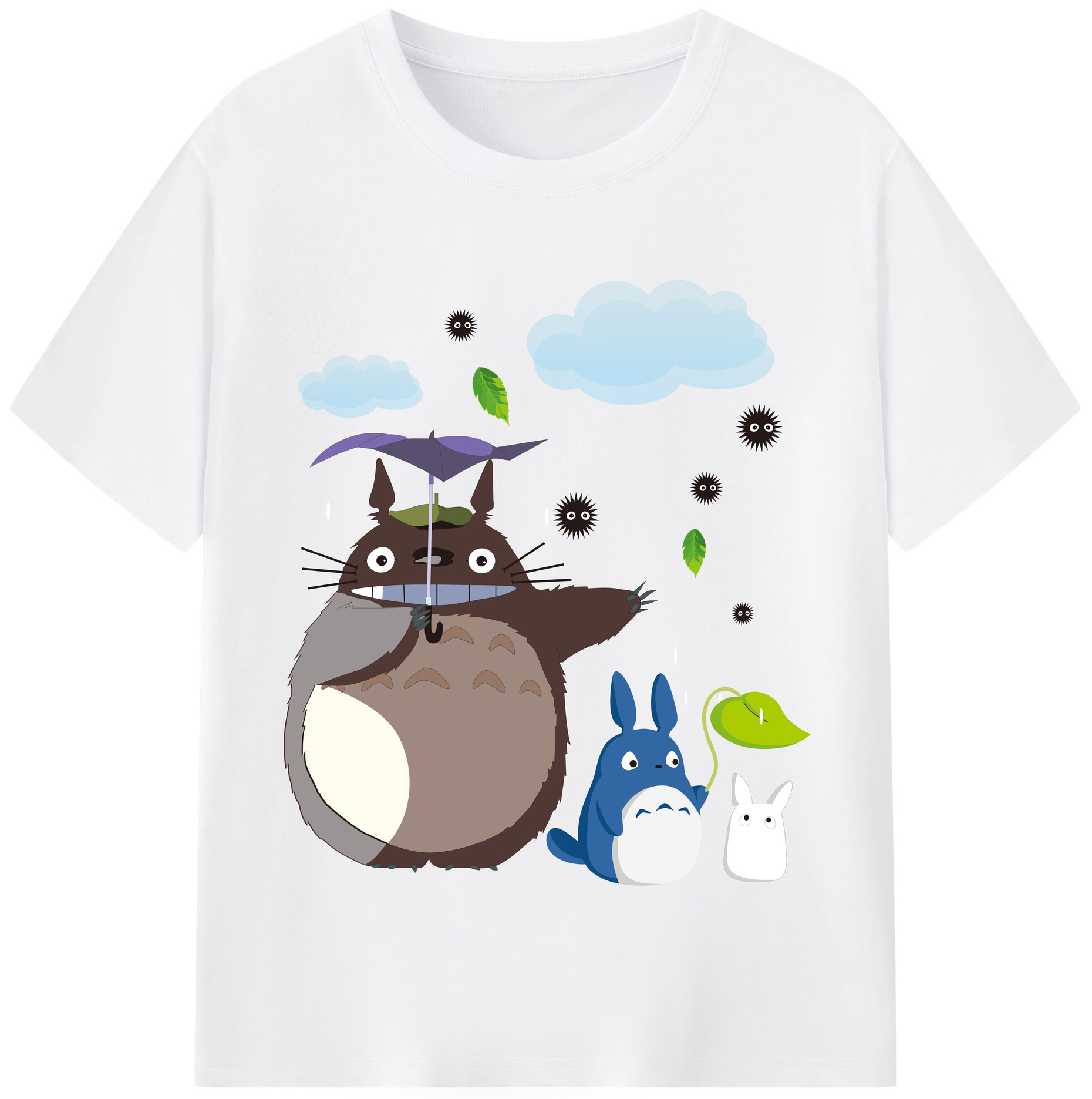 （画像用） となりのトトロ 草壁メイ 草壁サツキ My Neighbor Totoro Satsuki Kusakabe Mei Kusakabe 綿100％半袖Tシャツ（フロントプリント）