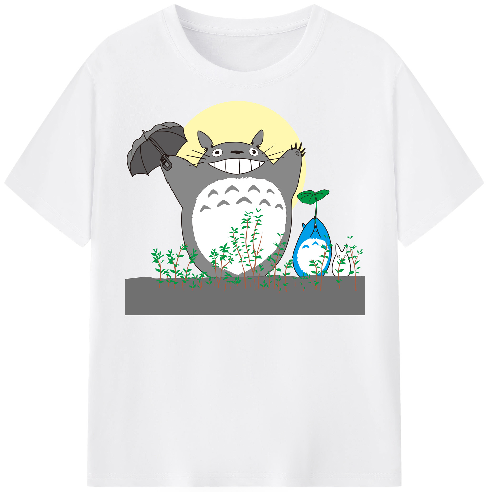 （画像用） となりのトトロ 草壁メイ 草壁サツキ My Neighbor Totoro Satsuki Kusakabe Mei Kusakabe 綿100％半袖Tシャツ（フロントプリント）