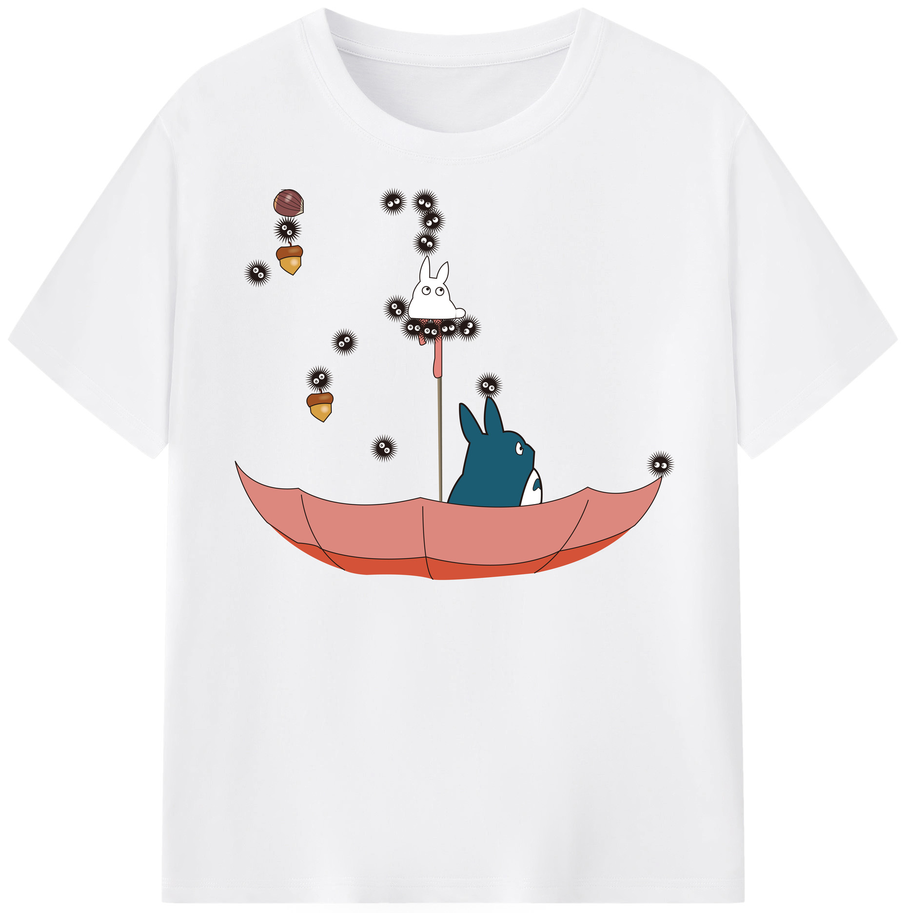 （画像用） となりのトトロ 草壁メイ 草壁サツキ My Neighbor Totoro Satsuki Kusakabe Mei Kusakabe 綿100％半袖Tシャツ（フロントプリント）
