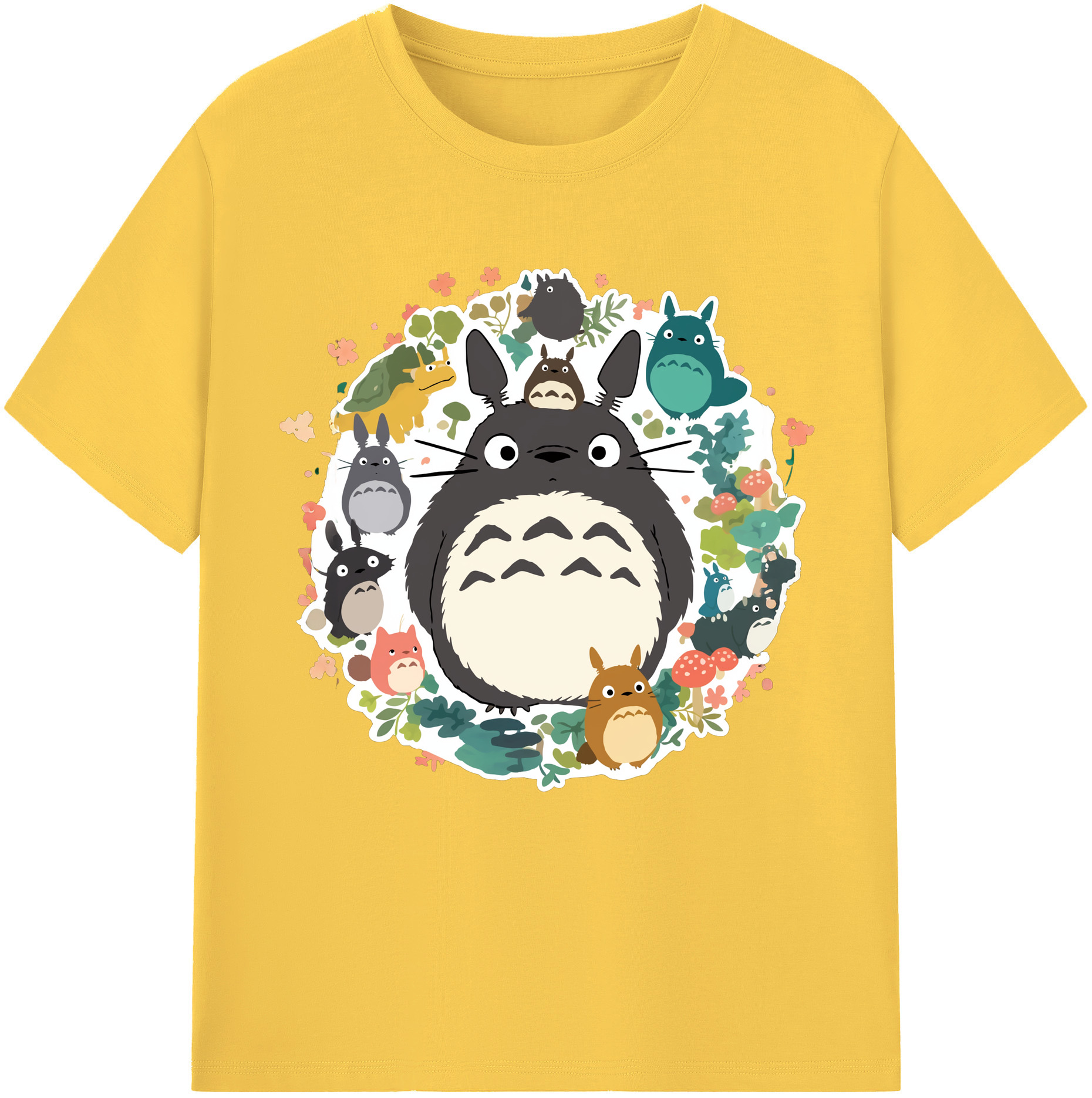 （画像用） となりのトトロ 草壁メイ 草壁サツキ My Neighbor Totoro Satsuki Kusakabe Mei Kusakabe 綿100％半袖Tシャツ（フロントプリント）