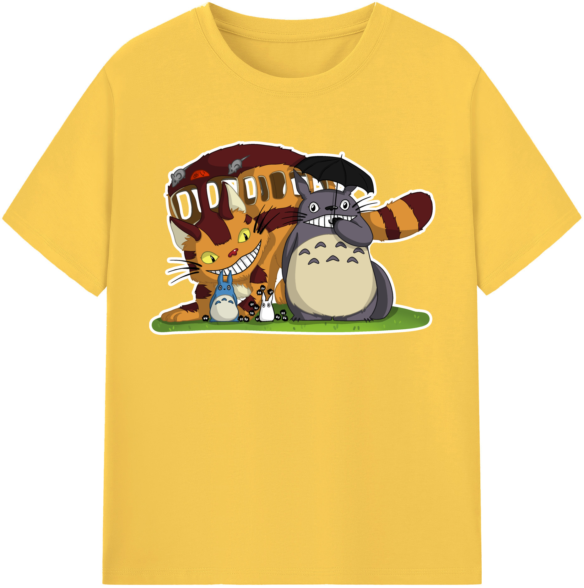（画像用） となりのトトロ 草壁メイ 草壁サツキ My Neighbor Totoro Satsuki Kusakabe Mei Kusakabe 綿100％半袖Tシャツ（フロントプリント）