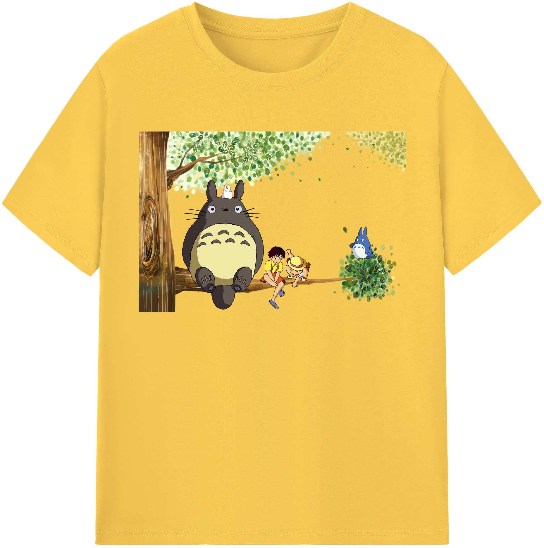 （画像用） となりのトトロ 草壁メイ 草壁サツキ My Neighbor Totoro Satsuki Kusakabe Mei Kusakabe 綿100％半袖Tシャツ（フロントプリント）