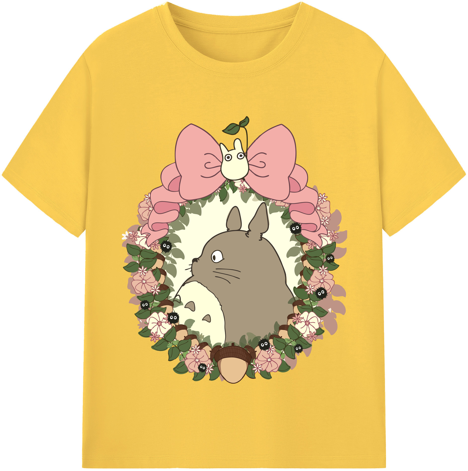 （画像用） となりのトトロ 草壁メイ 草壁サツキ My Neighbor Totoro Satsuki Kusakabe Mei Kusakabe 綿100％半袖Tシャツ（フロントプリント）
