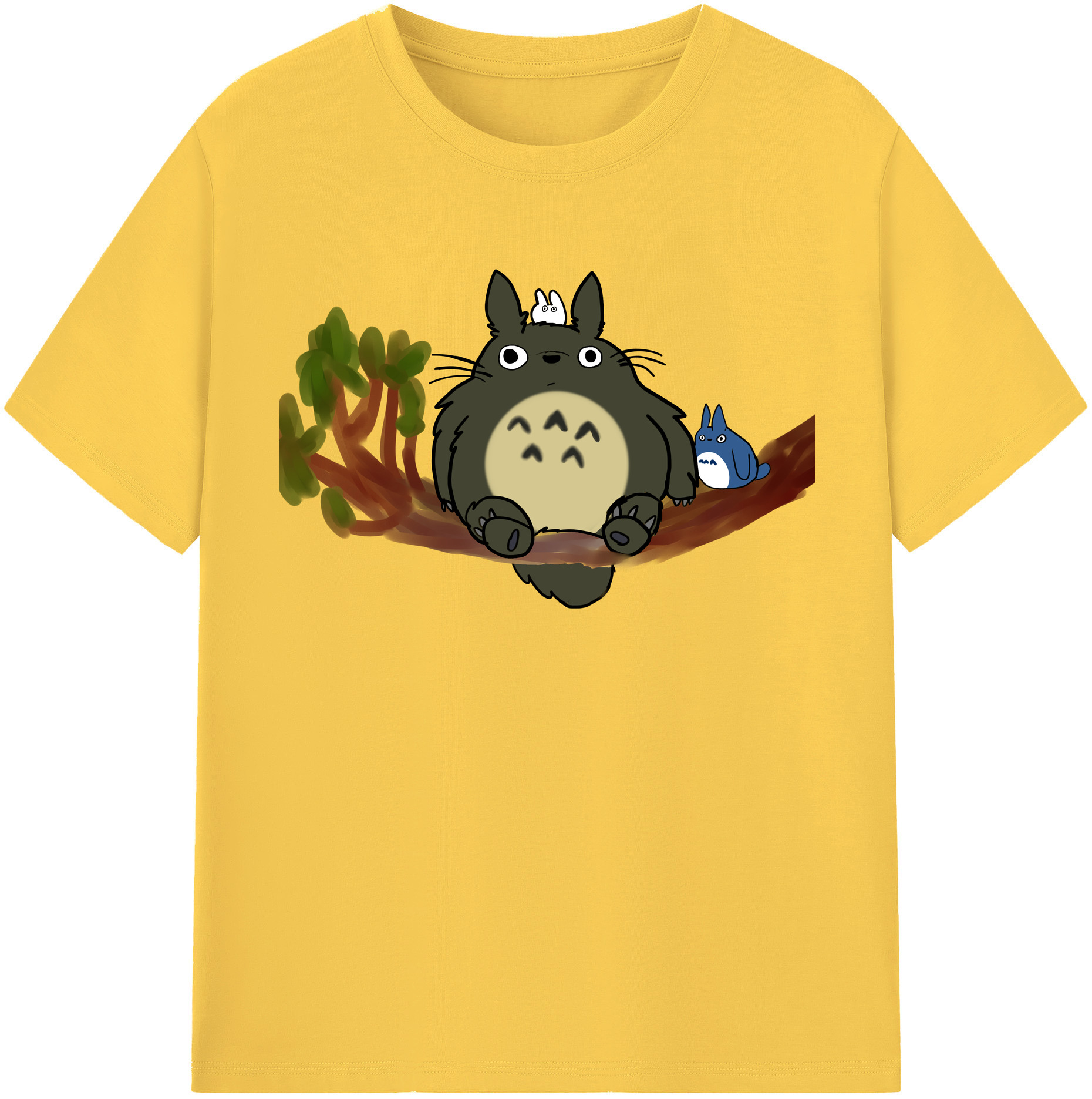 （画像用） となりのトトロ 草壁メイ 草壁サツキ My Neighbor Totoro Satsuki Kusakabe Mei Kusakabe 綿100％半袖Tシャツ（フロントプリント）