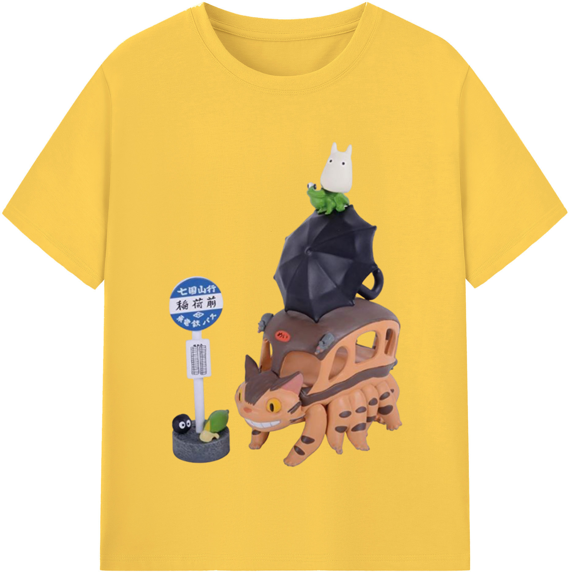 （画像用） となりのトトロ 草壁メイ 草壁サツキ My Neighbor Totoro Satsuki Kusakabe Mei Kusakabe 綿100％半袖Tシャツ（フロントプリント）
