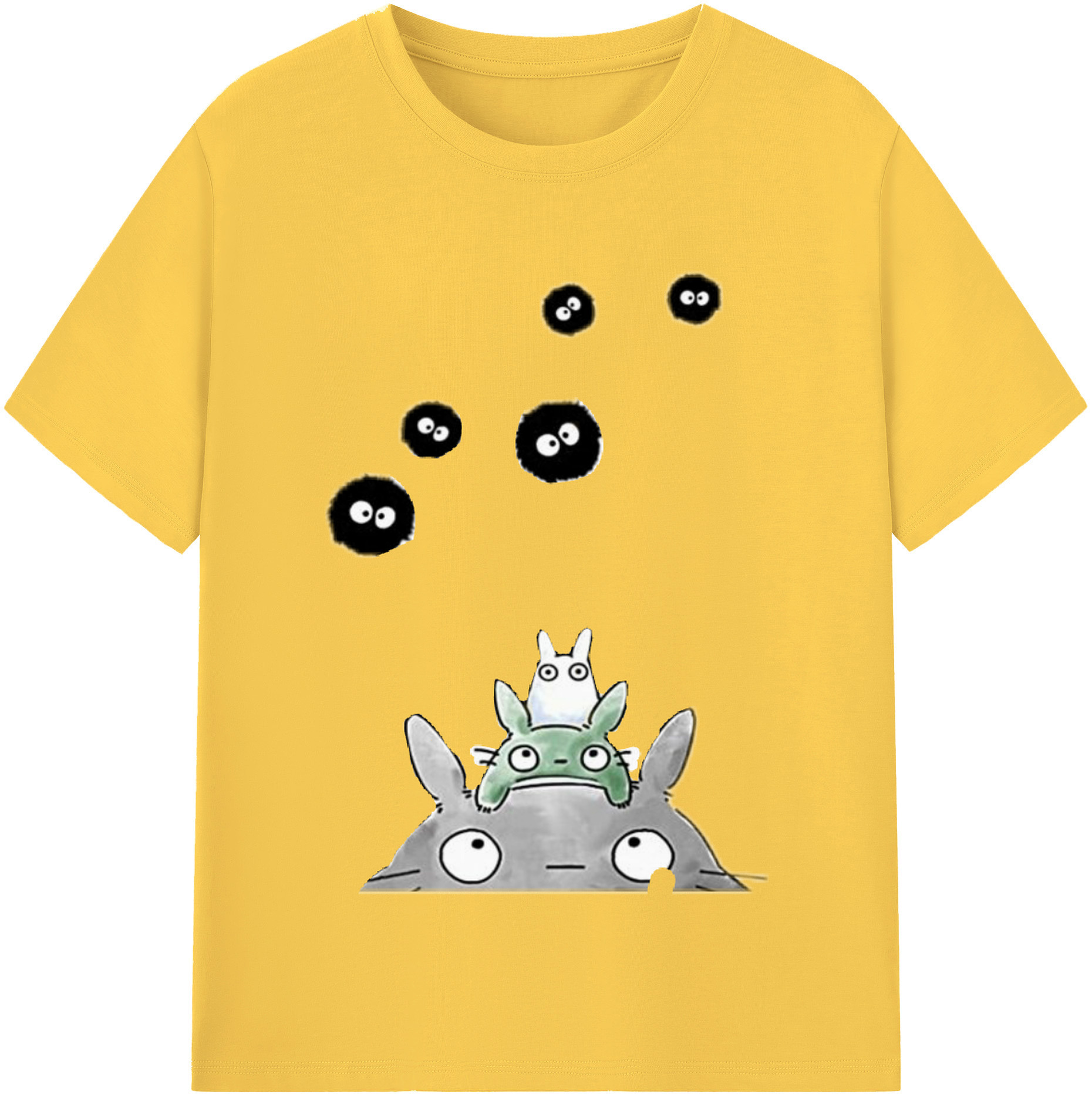 （画像用） となりのトトロ 草壁メイ 草壁サツキ My Neighbor Totoro Satsuki Kusakabe Mei Kusakabe 綿100％半袖Tシャツ（フロントプリント）