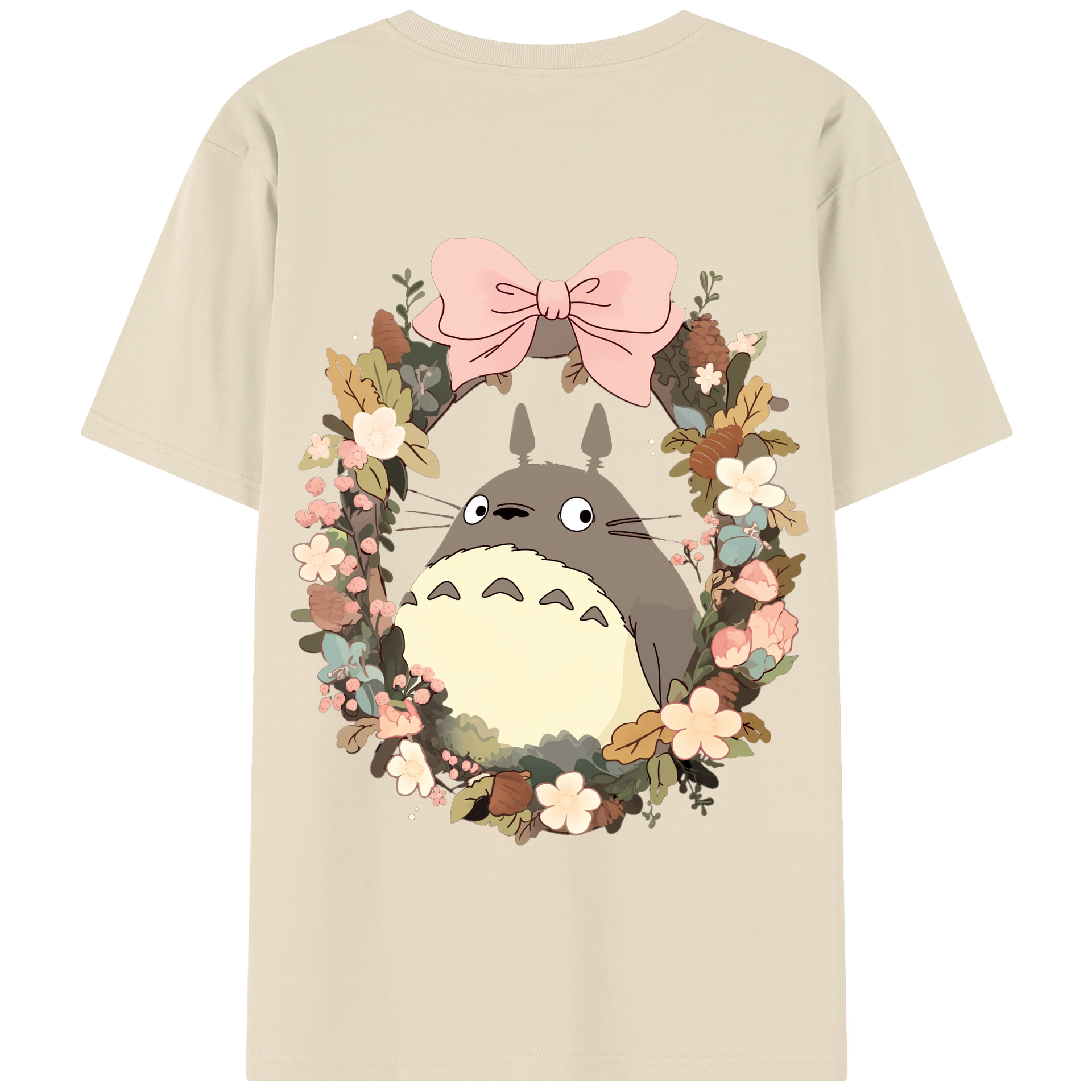 （画像用） となりのトトロ 草壁メイ 草壁サツキ My Neighbor Totoro Satsuki Kusakabe Mei Kusakabe 綿100％半袖Tシャツ（背面プリント）