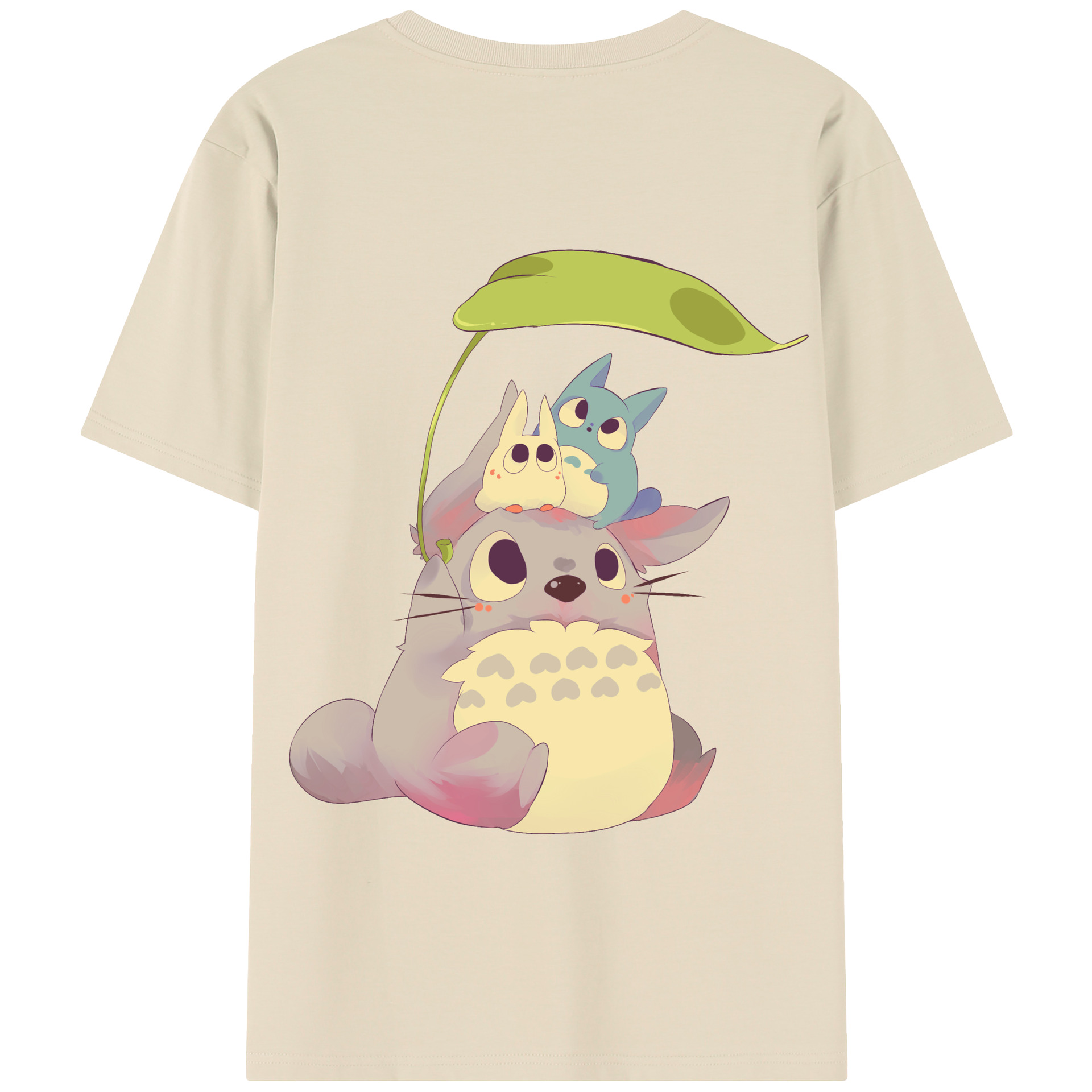 （画像用） となりのトトロ 草壁メイ 草壁サツキ My Neighbor Totoro Satsuki Kusakabe Mei Kusakabe 綿100％半袖Tシャツ（背面プリント）