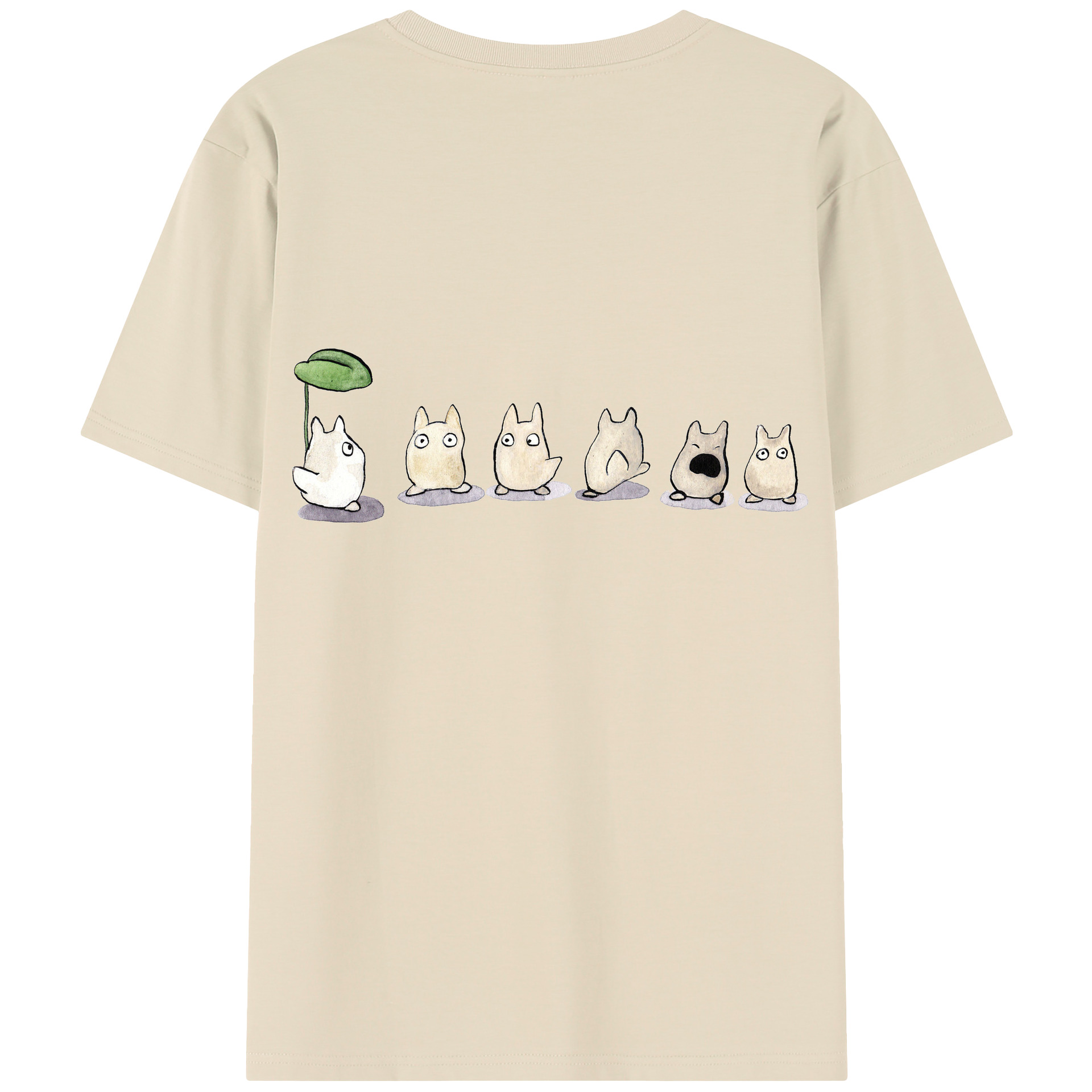 （画像用） となりのトトロ 草壁メイ 草壁サツキ My Neighbor Totoro Satsuki Kusakabe Mei Kusakabe 綿100％半袖Tシャツ（背面プリント）
