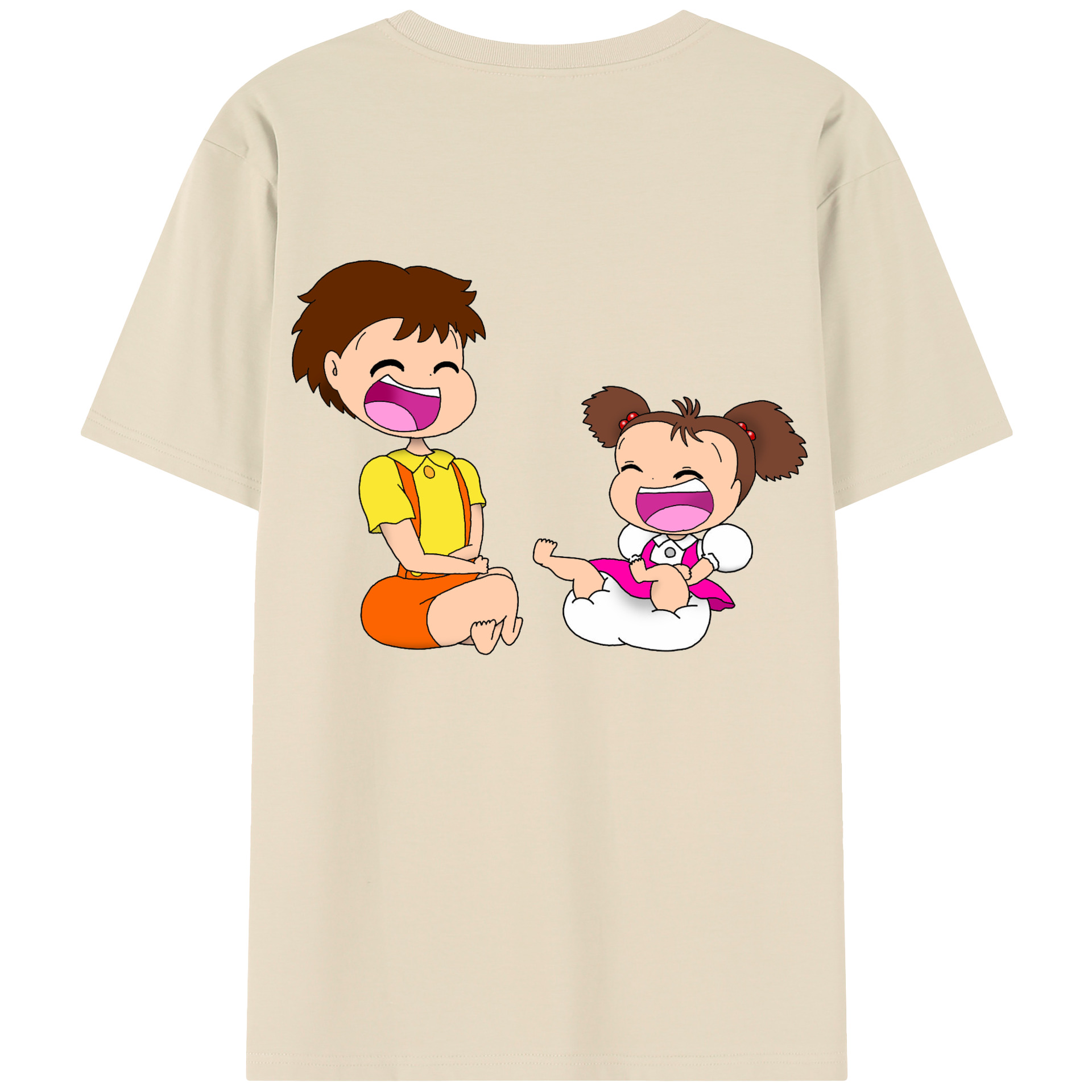 （画像用） となりのトトロ 草壁メイ 草壁サツキ My Neighbor Totoro Satsuki Kusakabe Mei Kusakabe 綿100％半袖Tシャツ（背面プリント）