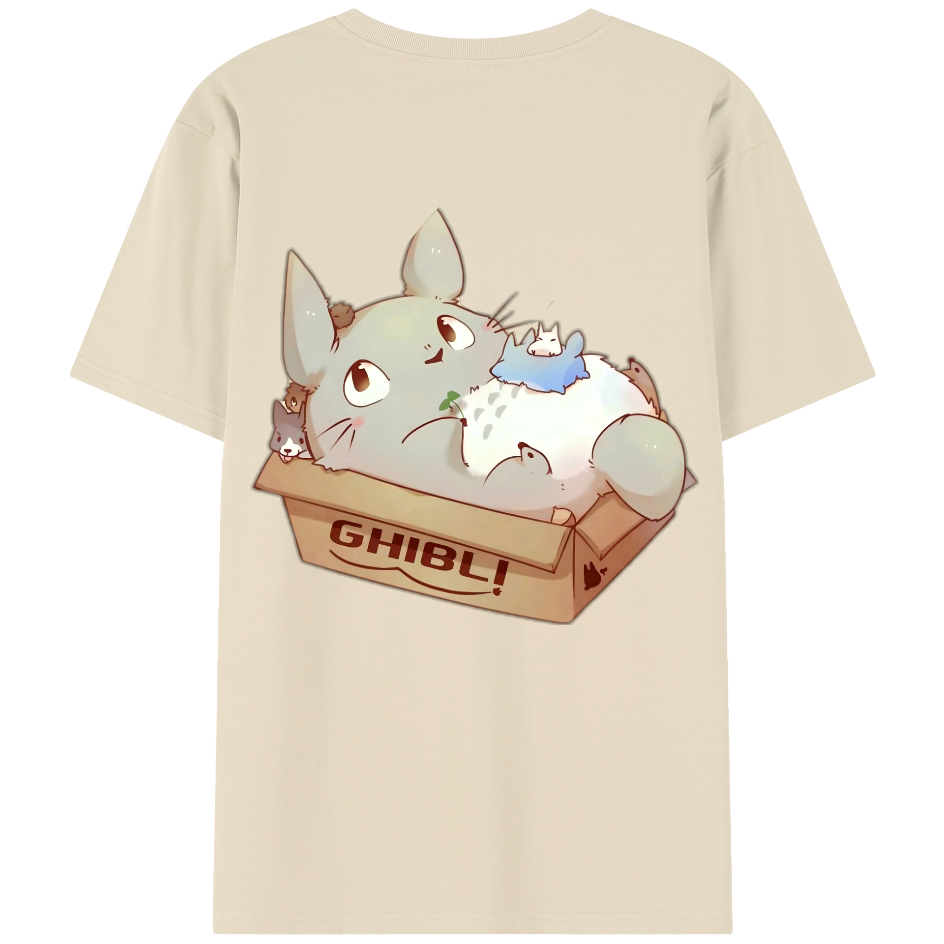 （画像用） となりのトトロ 草壁メイ 草壁サツキ My Neighbor Totoro Satsuki Kusakabe Mei Kusakabe 綿100％半袖Tシャツ（背面プリント）