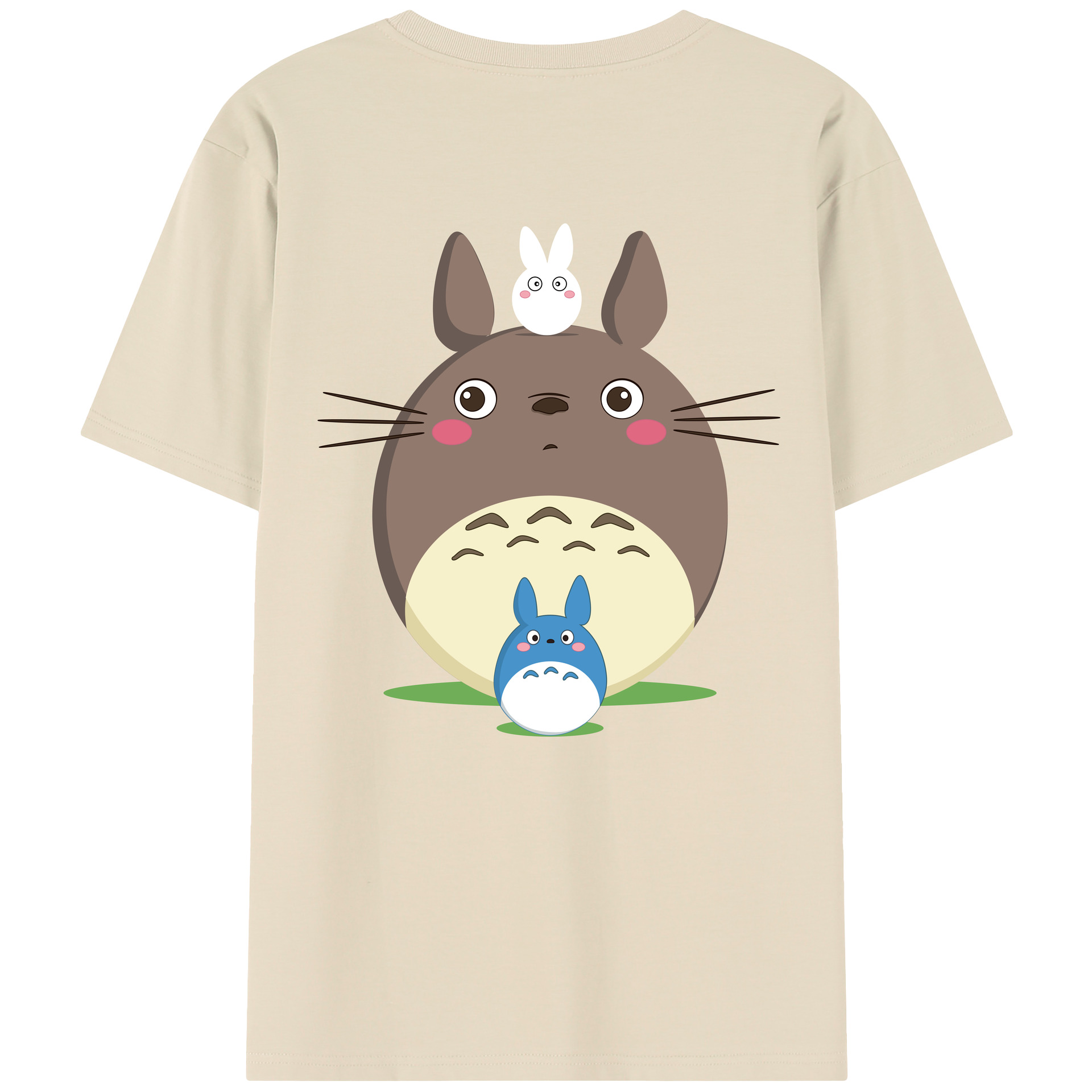 （画像用） となりのトトロ 草壁メイ 草壁サツキ My Neighbor Totoro Satsuki Kusakabe Mei Kusakabe 綿100％半袖Tシャツ（背面プリント）