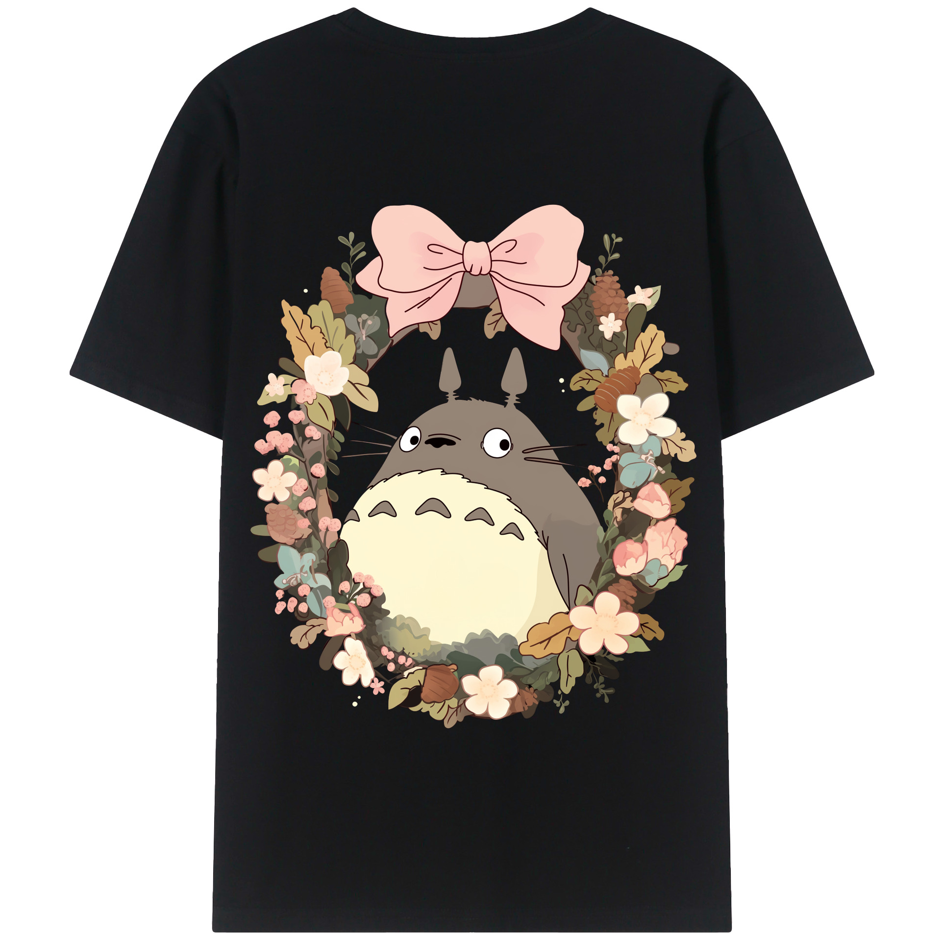 （画像用） となりのトトロ 草壁メイ 草壁サツキ My Neighbor Totoro Satsuki Kusakabe Mei Kusakabe 綿100％半袖Tシャツ（背面プリント）