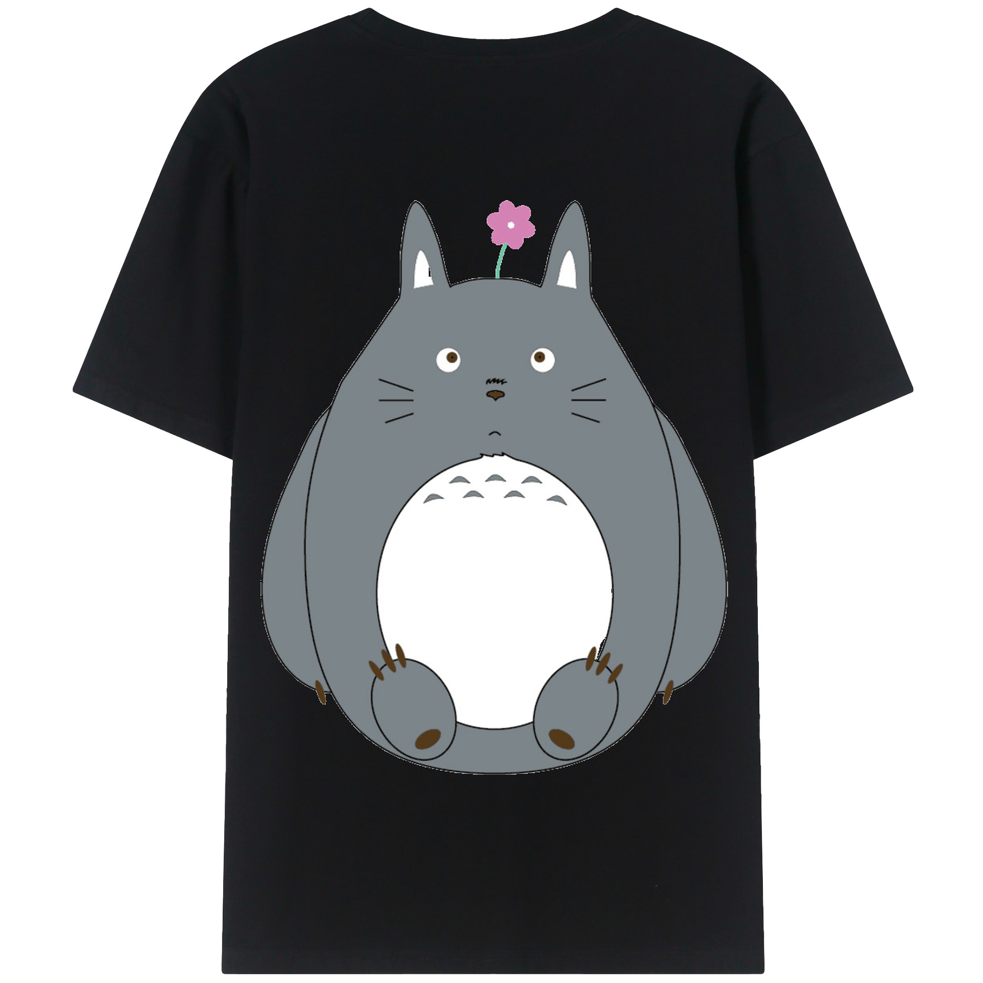 （画像用） となりのトトロ 草壁メイ 草壁サツキ My Neighbor Totoro Satsuki Kusakabe Mei Kusakabe 綿100％半袖Tシャツ（背面プリント）