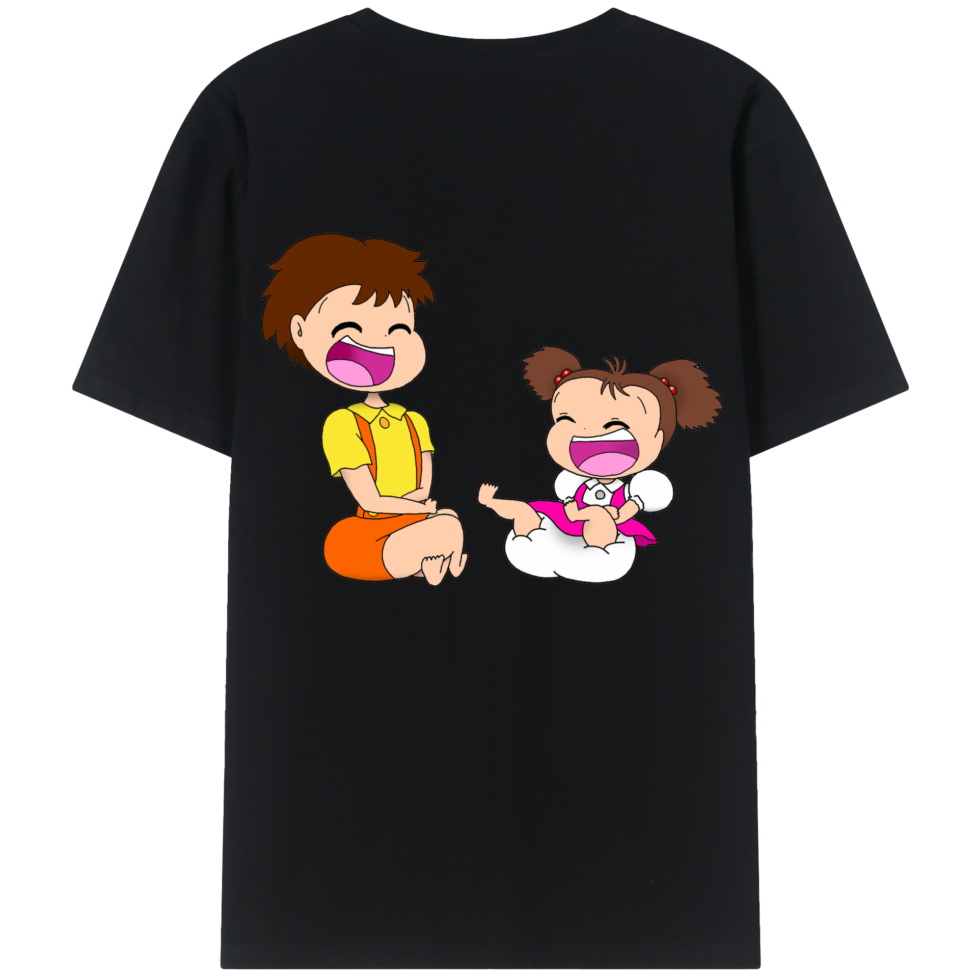 （画像用） となりのトトロ 草壁メイ 草壁サツキ My Neighbor Totoro Satsuki Kusakabe Mei Kusakabe 綿100％半袖Tシャツ（背面プリント）