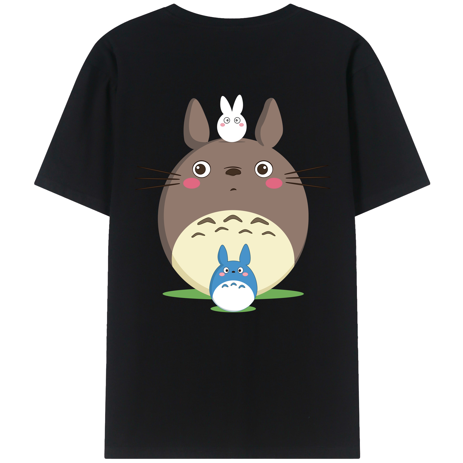 （画像用） となりのトトロ 草壁メイ 草壁サツキ My Neighbor Totoro Satsuki Kusakabe Mei Kusakabe 綿100％半袖Tシャツ（背面プリント）