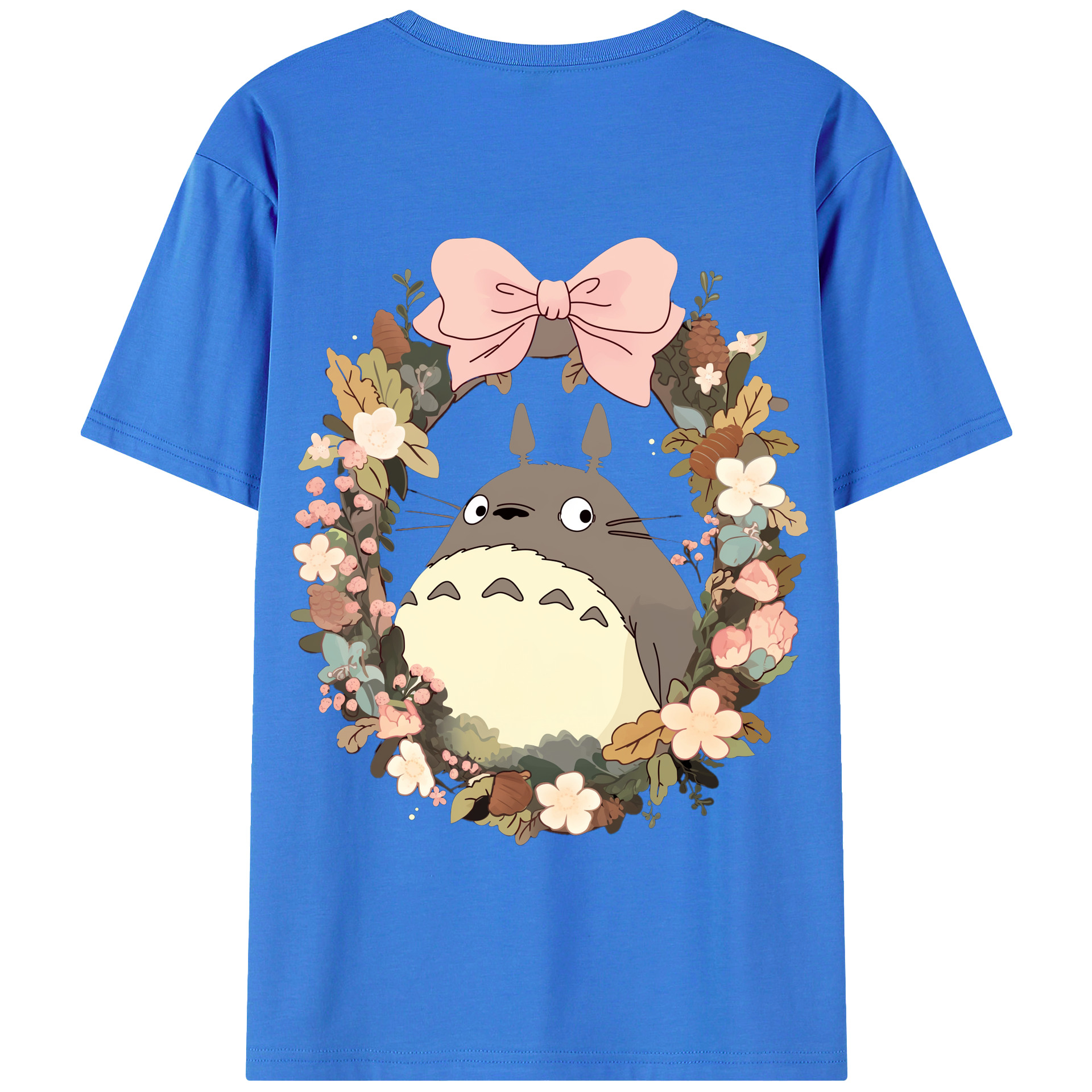 （画像用） となりのトトロ 草壁メイ 草壁サツキ My Neighbor Totoro Satsuki Kusakabe Mei Kusakabe 綿100％半袖Tシャツ（背面プリント）