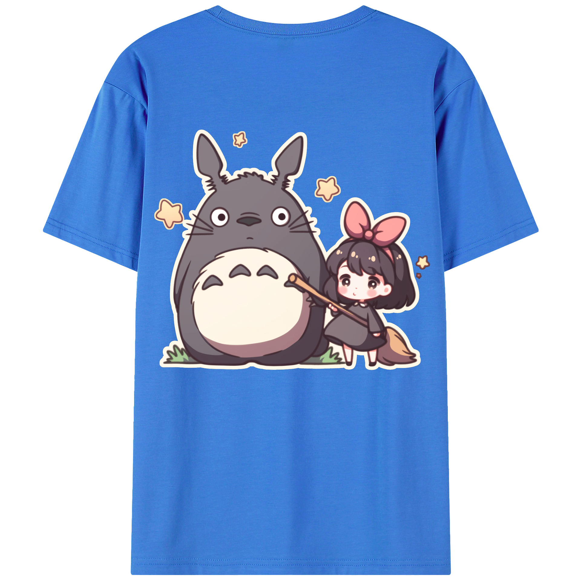 （画像用） となりのトトロ 草壁メイ 草壁サツキ My Neighbor Totoro Satsuki Kusakabe Mei Kusakabe 綿100％半袖Tシャツ（背面プリント）