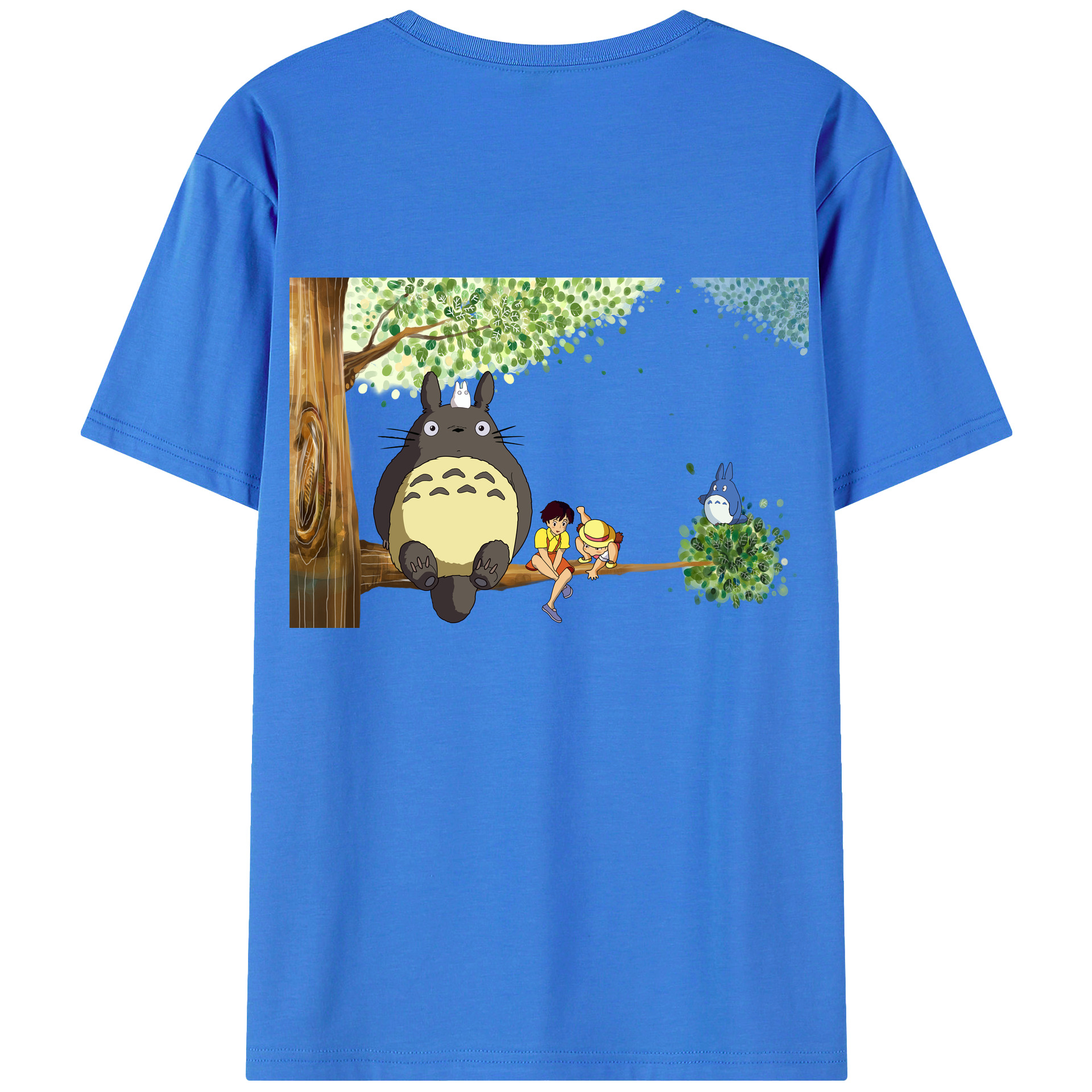 （画像用） となりのトトロ 草壁メイ 草壁サツキ My Neighbor Totoro Satsuki Kusakabe Mei Kusakabe 綿100％半袖Tシャツ（背面プリント）