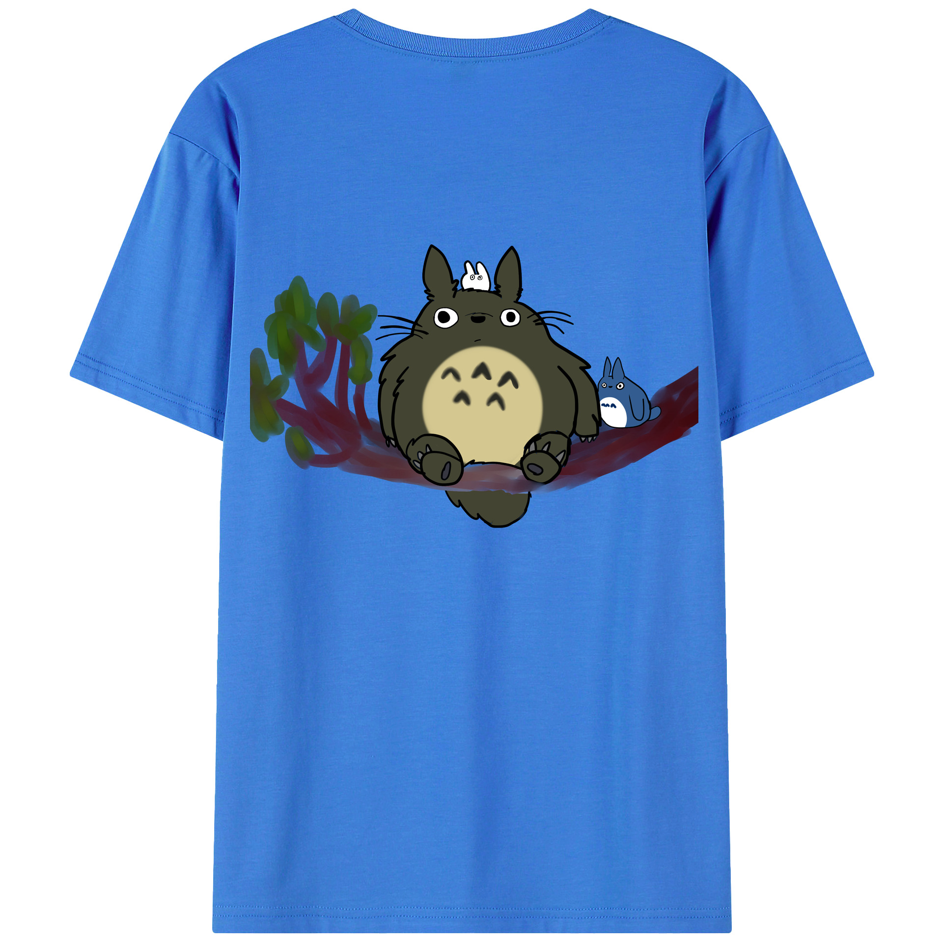 （画像用） となりのトトロ 草壁メイ 草壁サツキ My Neighbor Totoro Satsuki Kusakabe Mei Kusakabe 綿100％半袖Tシャツ（背面プリント）