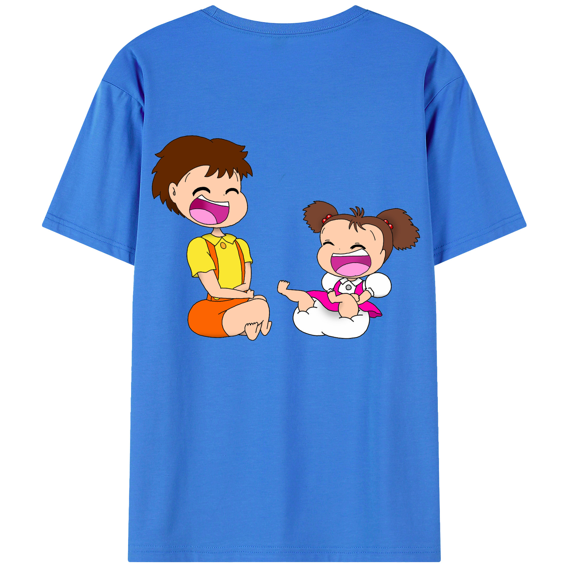 （画像用） となりのトトロ 草壁メイ 草壁サツキ My Neighbor Totoro Satsuki Kusakabe Mei Kusakabe 綿100％半袖Tシャツ（背面プリント）