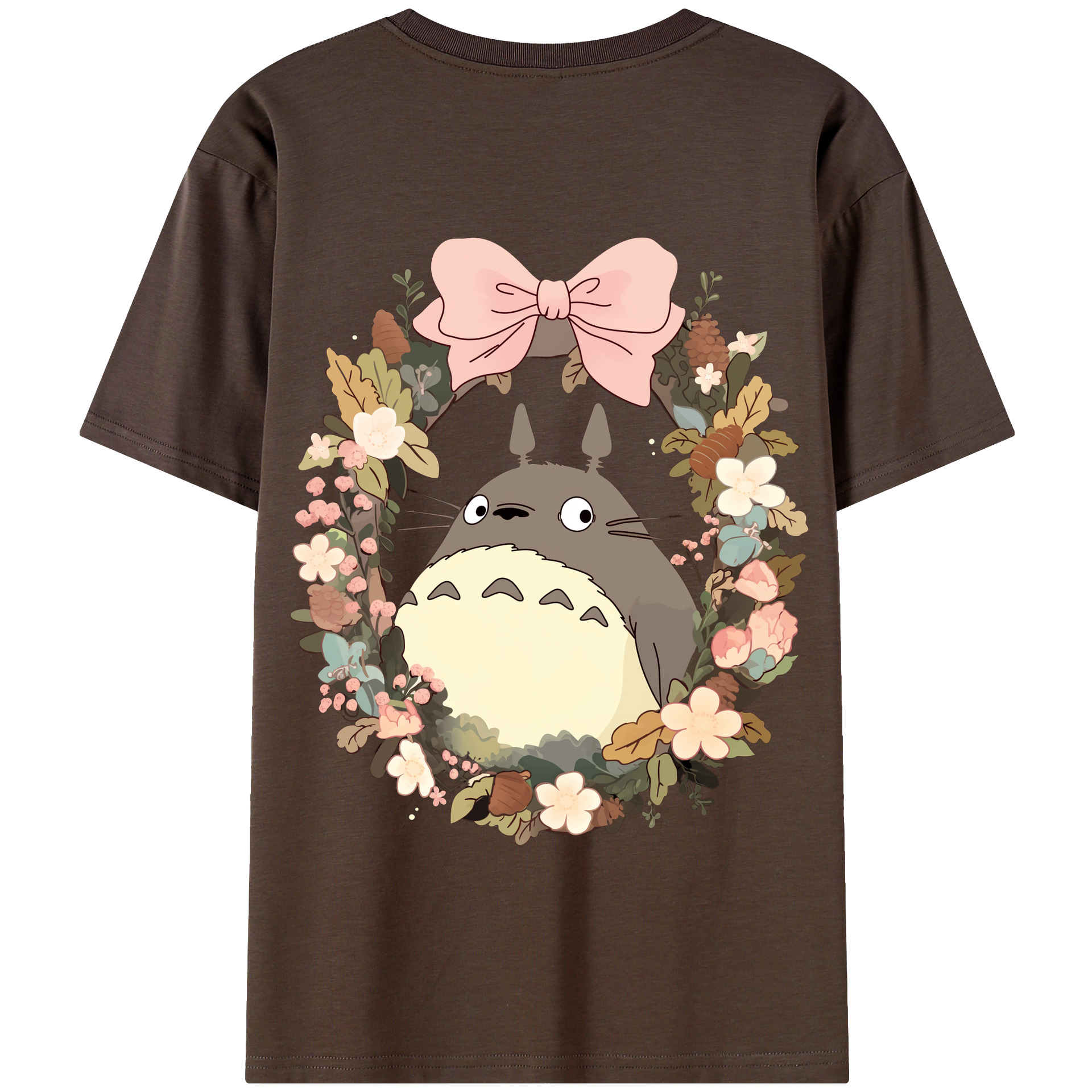 （画像用） となりのトトロ 草壁メイ 草壁サツキ My Neighbor Totoro Satsuki Kusakabe Mei Kusakabe 綿100％半袖Tシャツ（背面プリント）