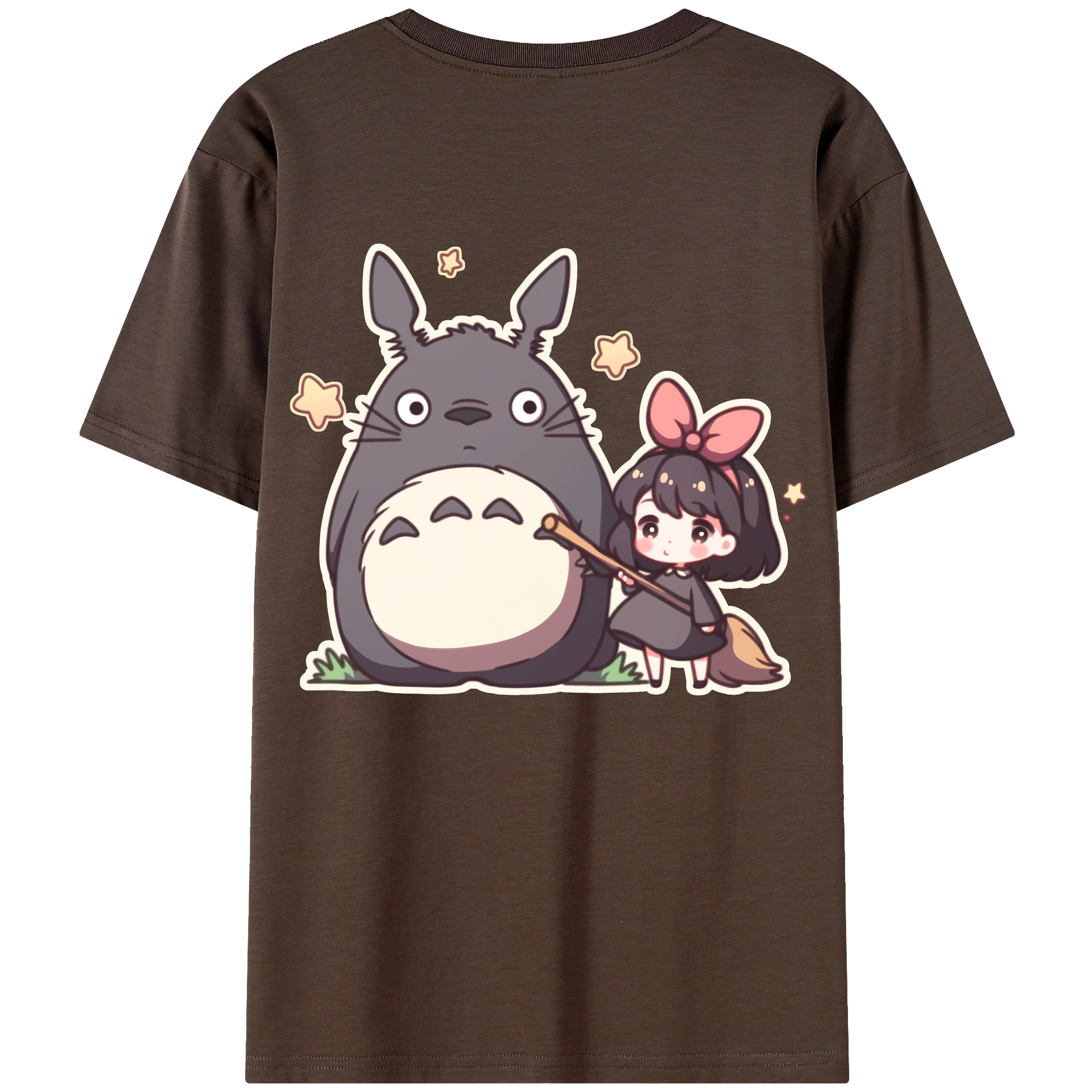 （画像用） となりのトトロ 草壁メイ 草壁サツキ My Neighbor Totoro Satsuki Kusakabe Mei Kusakabe 綿100％半袖Tシャツ（背面プリント）