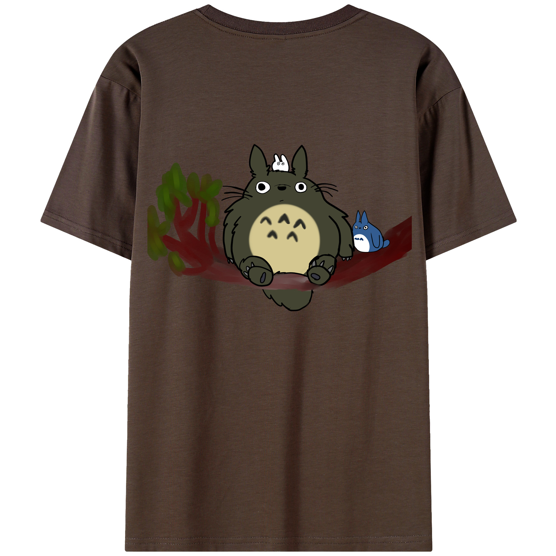（画像用） となりのトトロ 草壁メイ 草壁サツキ My Neighbor Totoro Satsuki Kusakabe Mei Kusakabe 綿100％半袖Tシャツ（背面プリント）