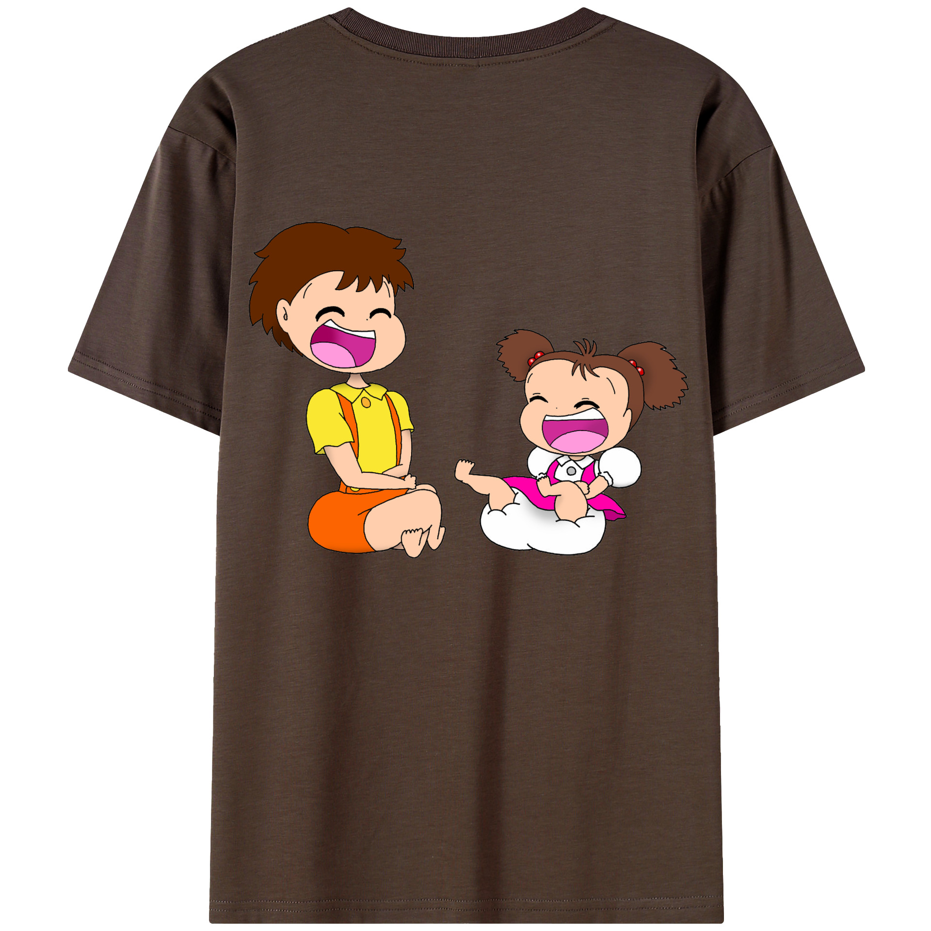 （画像用） となりのトトロ 草壁メイ 草壁サツキ My Neighbor Totoro Satsuki Kusakabe Mei Kusakabe 綿100％半袖Tシャツ（背面プリント）