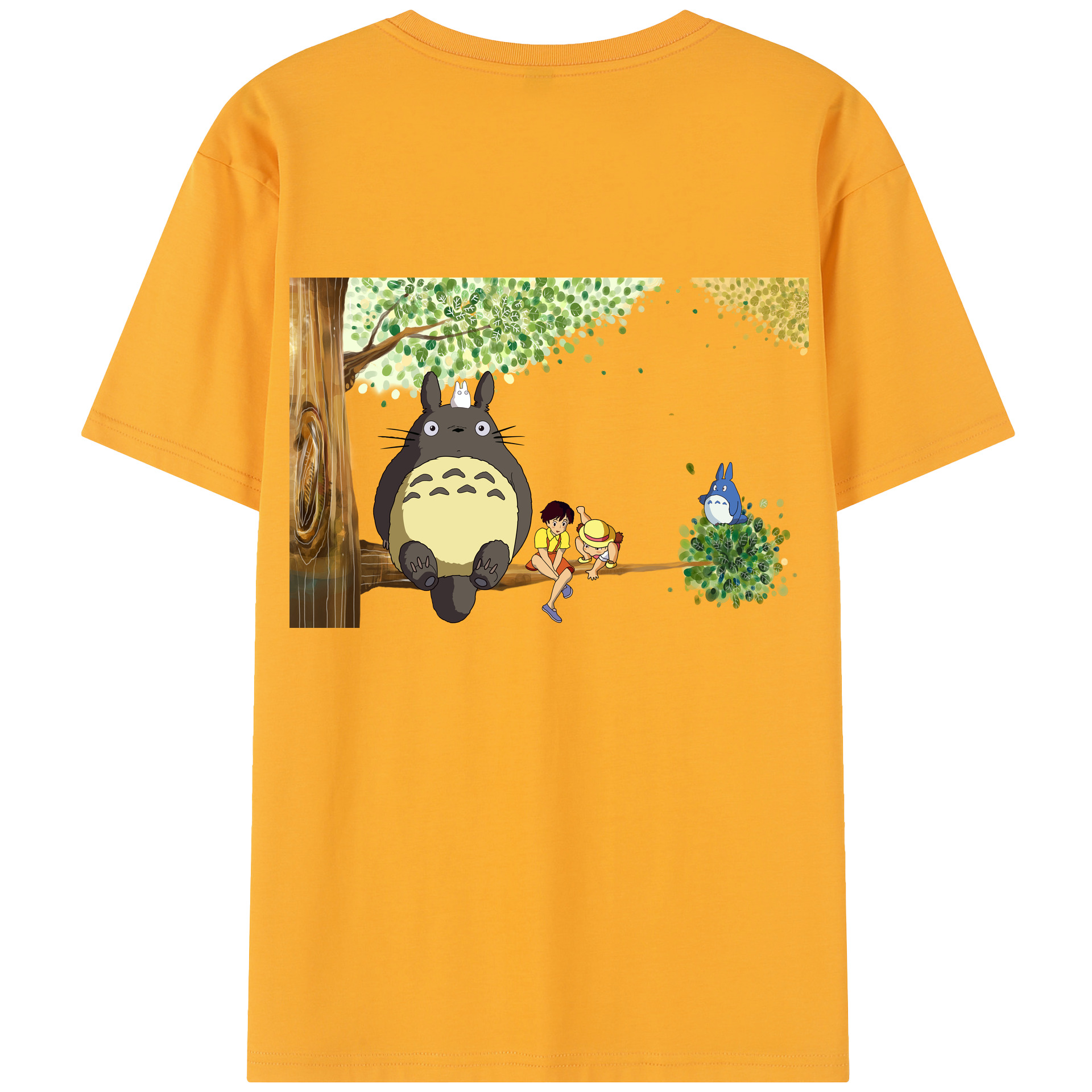 （画像用） となりのトトロ 草壁メイ 草壁サツキ My Neighbor Totoro Satsuki Kusakabe Mei Kusakabe 綿100％半袖Tシャツ（背面プリント）