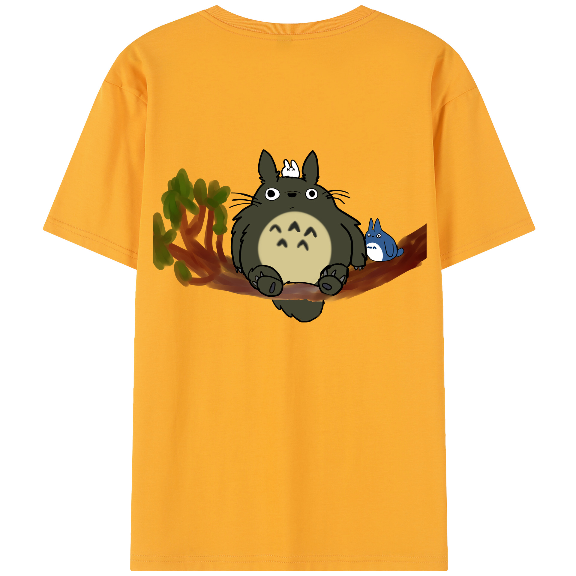 （画像用） となりのトトロ 草壁メイ 草壁サツキ My Neighbor Totoro Satsuki Kusakabe Mei Kusakabe 綿100％半袖Tシャツ（背面プリント）