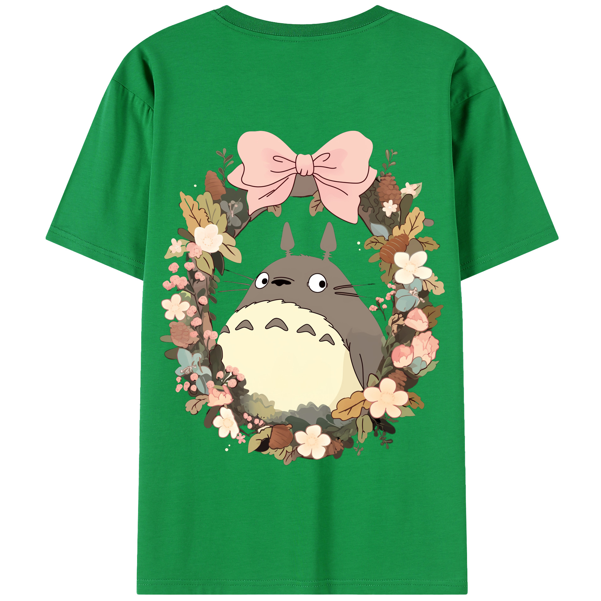 （画像用） となりのトトロ 草壁メイ 草壁サツキ My Neighbor Totoro Satsuki Kusakabe Mei Kusakabe 綿100％半袖Tシャツ（背面プリント）
