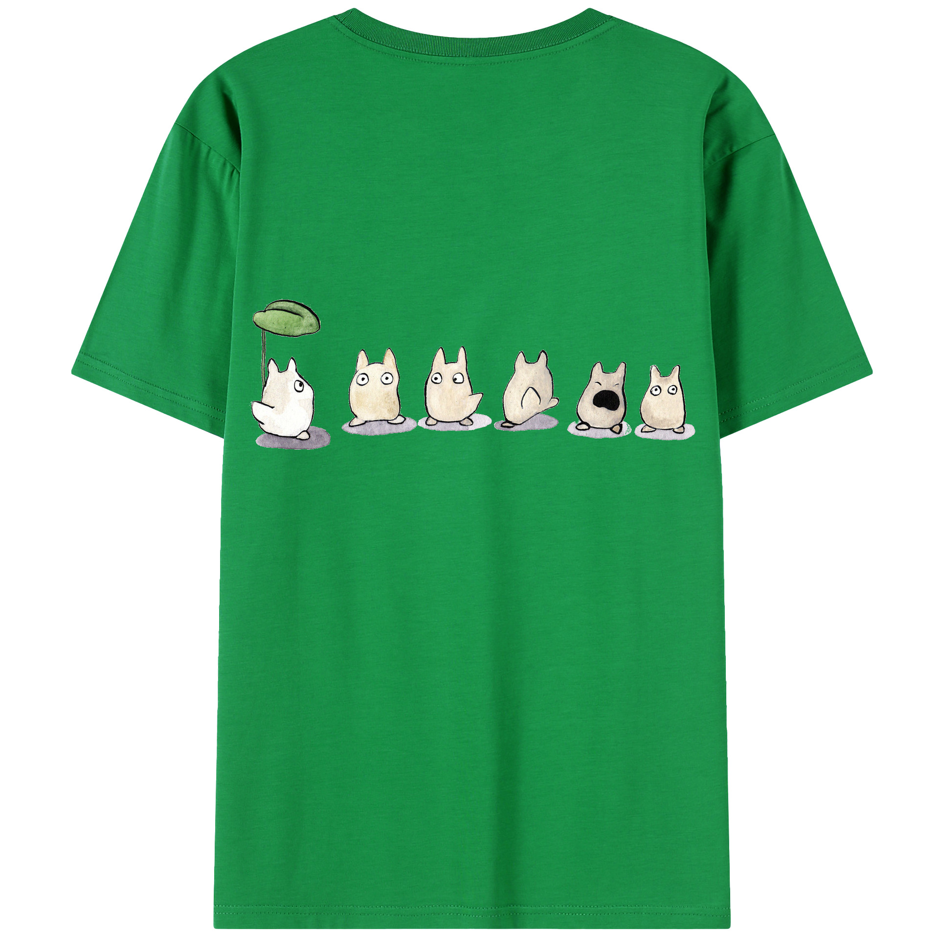 （画像用） となりのトトロ 草壁メイ 草壁サツキ My Neighbor Totoro Satsuki Kusakabe Mei Kusakabe 綿100％半袖Tシャツ（背面プリント）