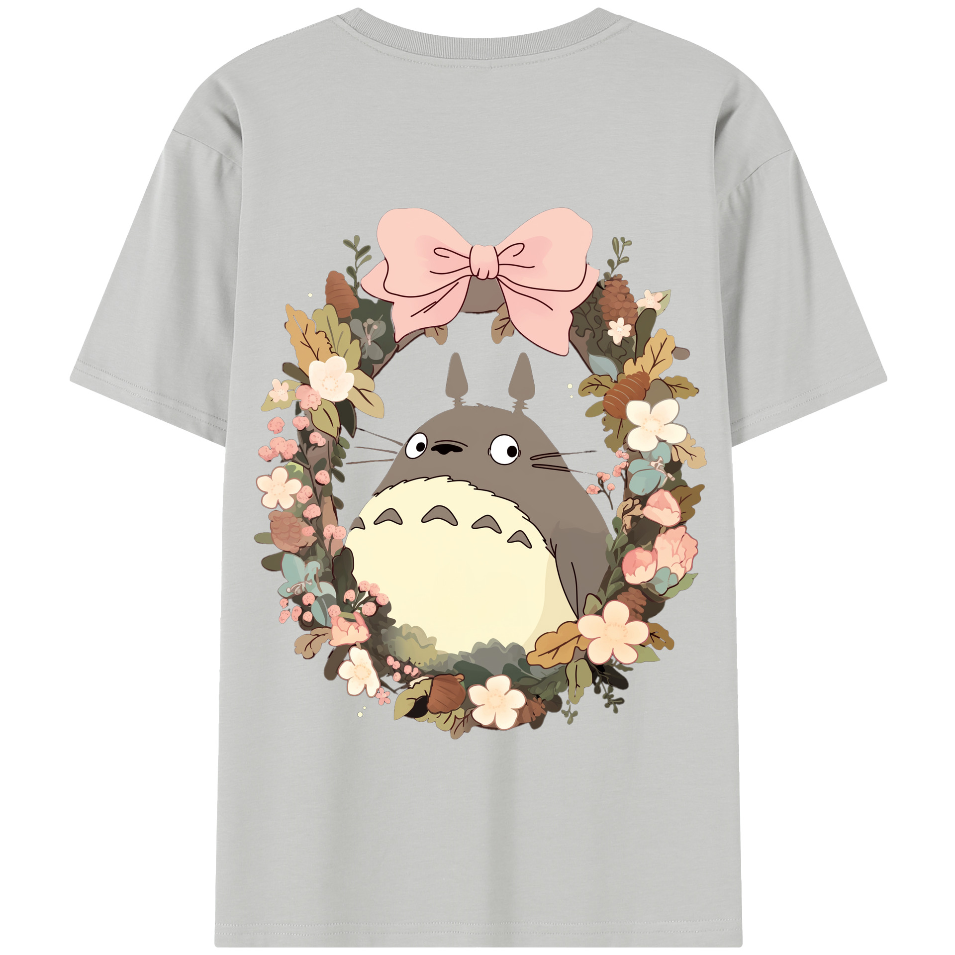 （画像用） となりのトトロ 草壁メイ 草壁サツキ My Neighbor Totoro Satsuki Kusakabe Mei Kusakabe 綿100％半袖Tシャツ（背面プリント）