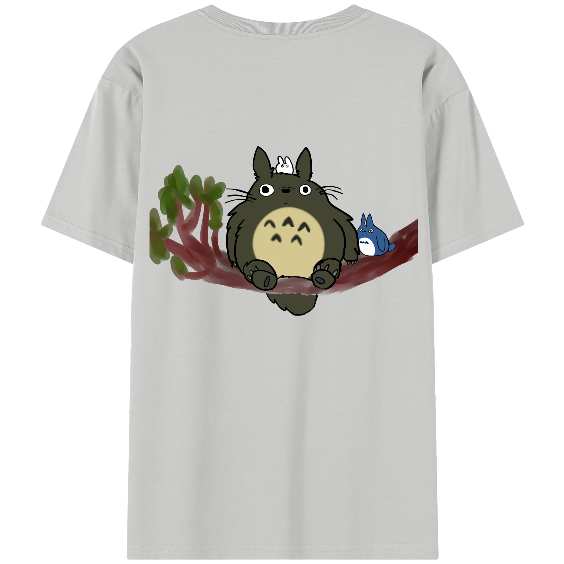 （画像用） となりのトトロ 草壁メイ 草壁サツキ My Neighbor Totoro Satsuki Kusakabe Mei Kusakabe 綿100％半袖Tシャツ（背面プリント）