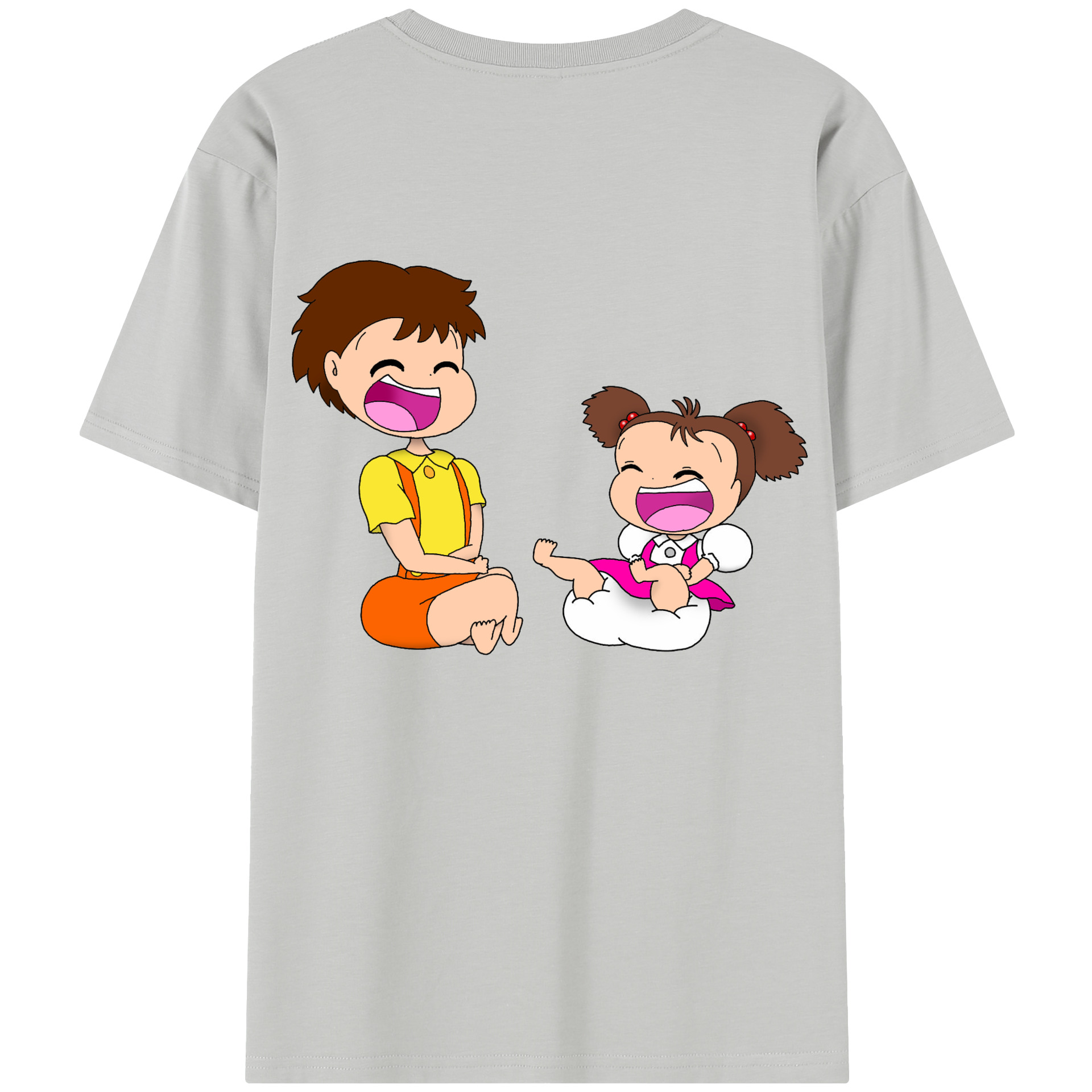（画像用） となりのトトロ 草壁メイ 草壁サツキ My Neighbor Totoro Satsuki Kusakabe Mei Kusakabe 綿100％半袖Tシャツ（背面プリント）