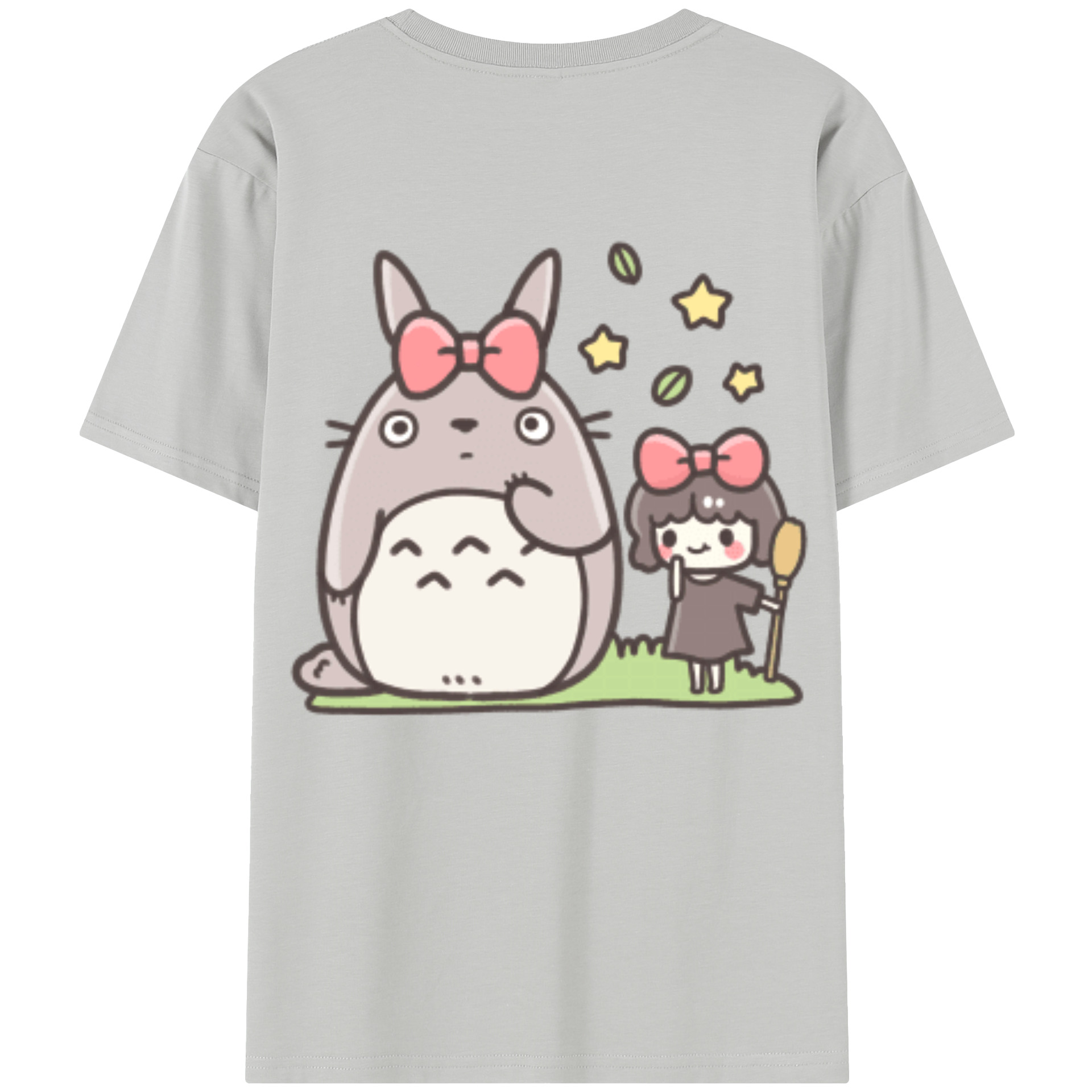 （画像用） となりのトトロ 草壁メイ 草壁サツキ My Neighbor Totoro Satsuki Kusakabe Mei Kusakabe 綿100％半袖Tシャツ（背面プリント）