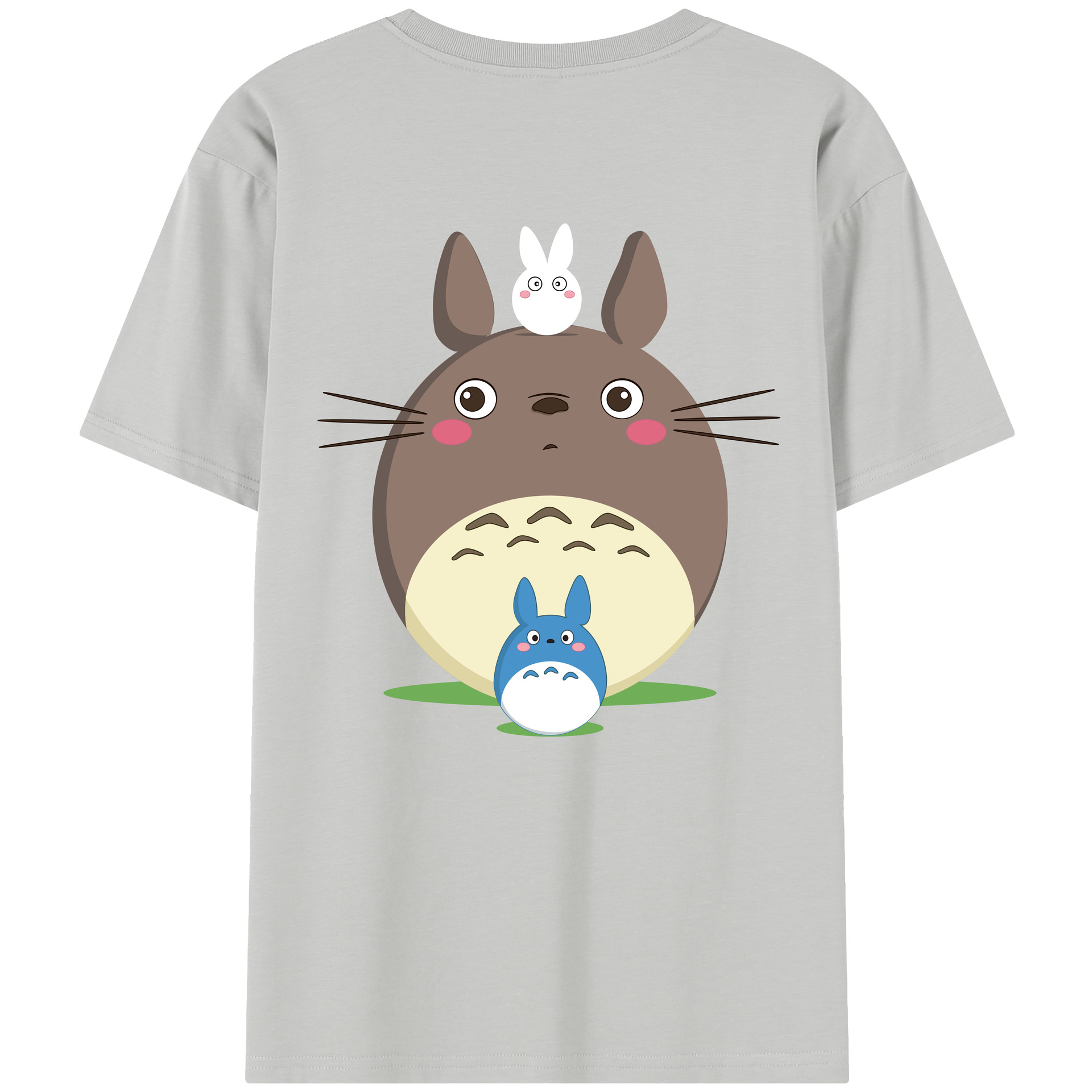 （画像用） となりのトトロ 草壁メイ 草壁サツキ My Neighbor Totoro Satsuki Kusakabe Mei Kusakabe 綿100％半袖Tシャツ（背面プリント）